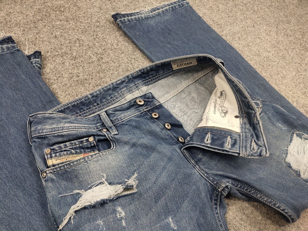If Six Was Nine × Le Grande Bleu (L.G.B.) × Vintage Vintage Diesel If Six Was Nine style Distressed Flared Jeans Size US 30 / EU 46 - 15 Thumbnail
