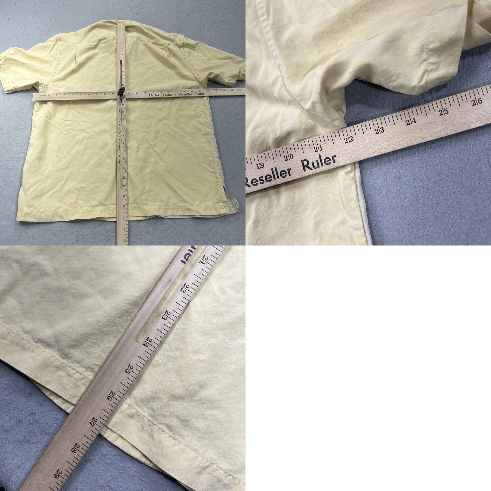 Nat Nast Nat Nast Luxury Originals Shirt Mens Medium Yellow Silk Vintage 90s All Seasons Casual Short Sleeve Button-Up Collared 90s Mens (Yellow) Size US M / EU 48-50 / 2 - 8 Thumbnail