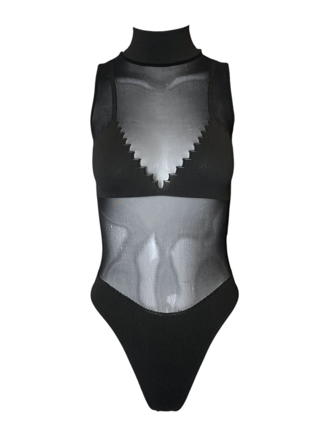 Jean Paul Gaultier Jean Paul Gaultier Wolford Mesh Sheer Transparent Top Body Size S / US 4 / IT 40 - 1 Thumbnail