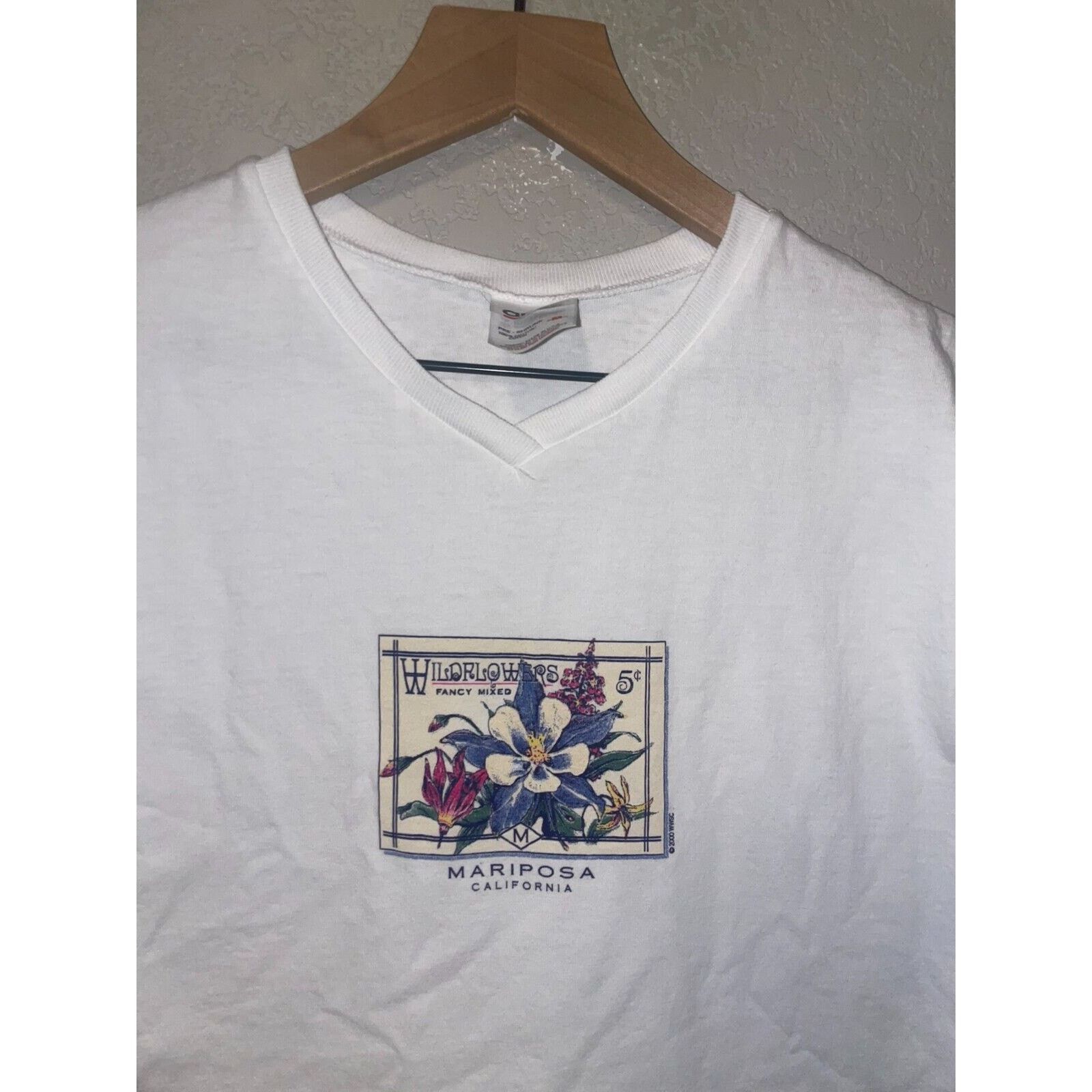 Vintage Womens Mariposa California Shirt Wildflowers Tee Top 90s M Size M / US 6-8 / IT 42-44 - 2 Thumbnail