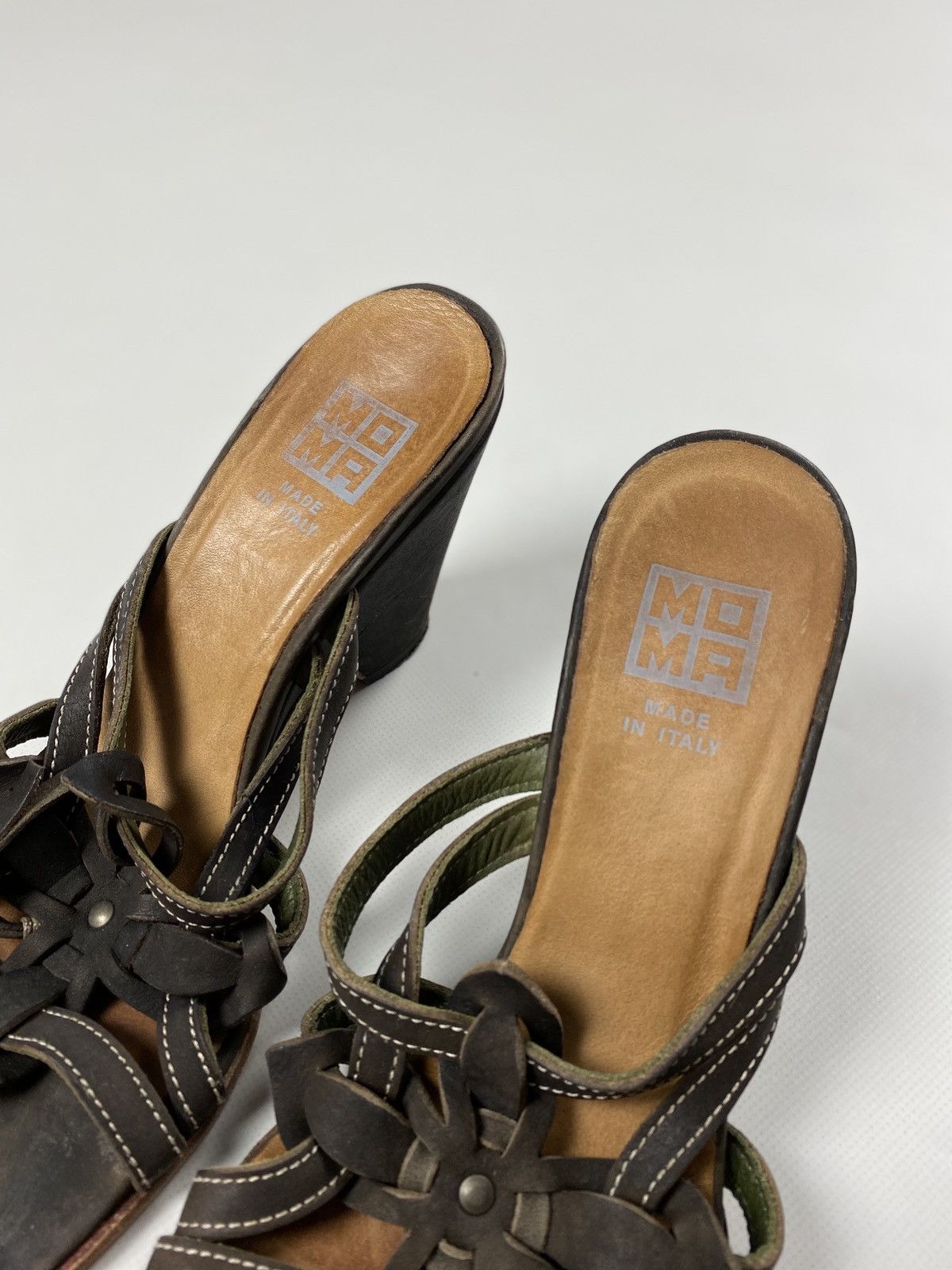 MoMA MOMA ladies avant-garde leather heeled sandals shoes size 40 Size US 10 / IT 40 - 6 Thumbnail