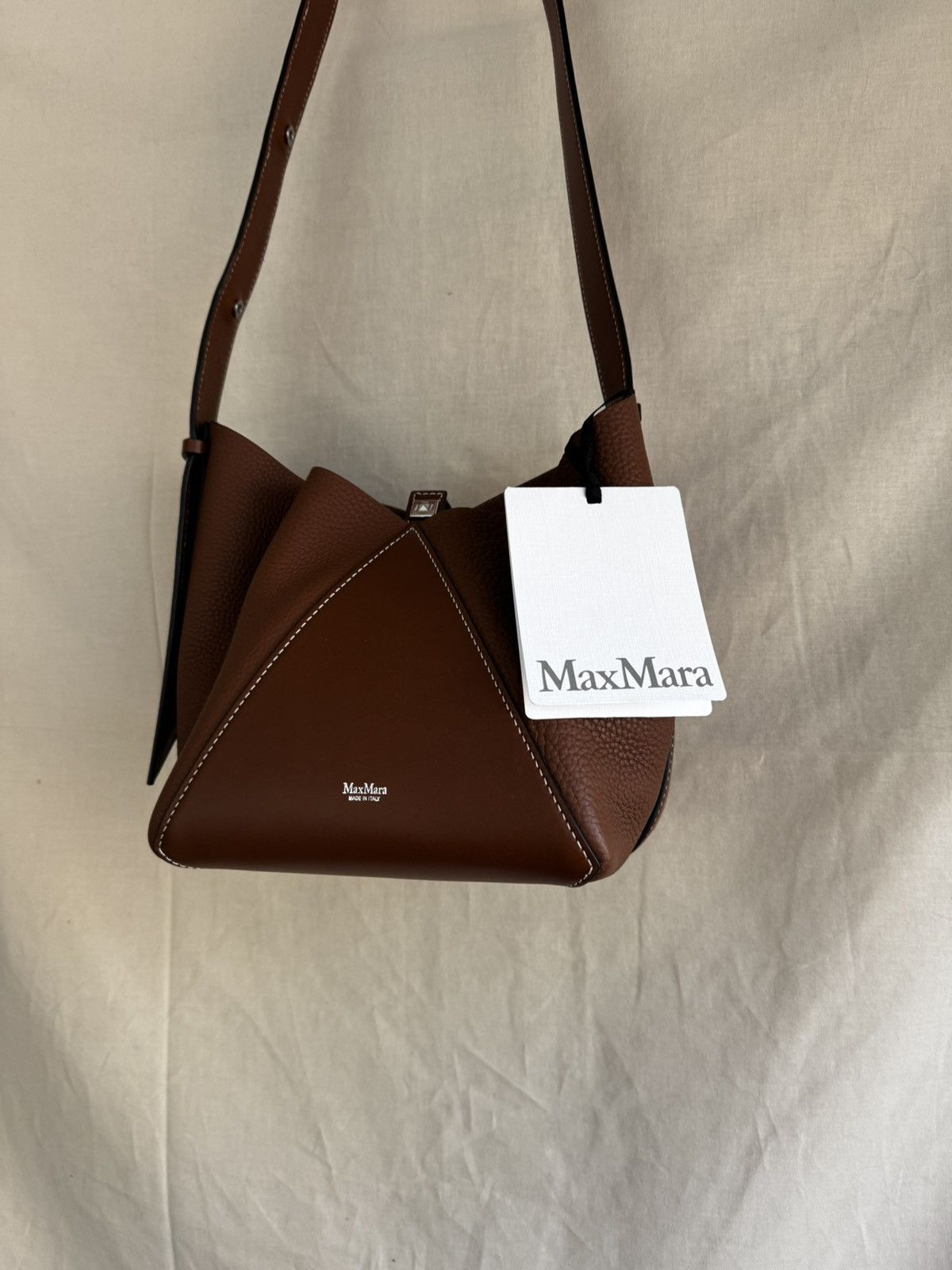 Max Mara Max Mara Small Deer Print Leather Bucket Bag Size ONE SIZE - 1 Thumbnail