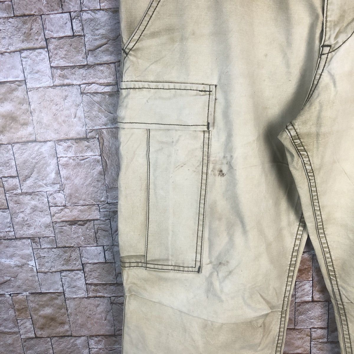 Japanese Brand Quadro Green Cargo Multipocket Pants #A359 Size US 33 - 10 Thumbnail