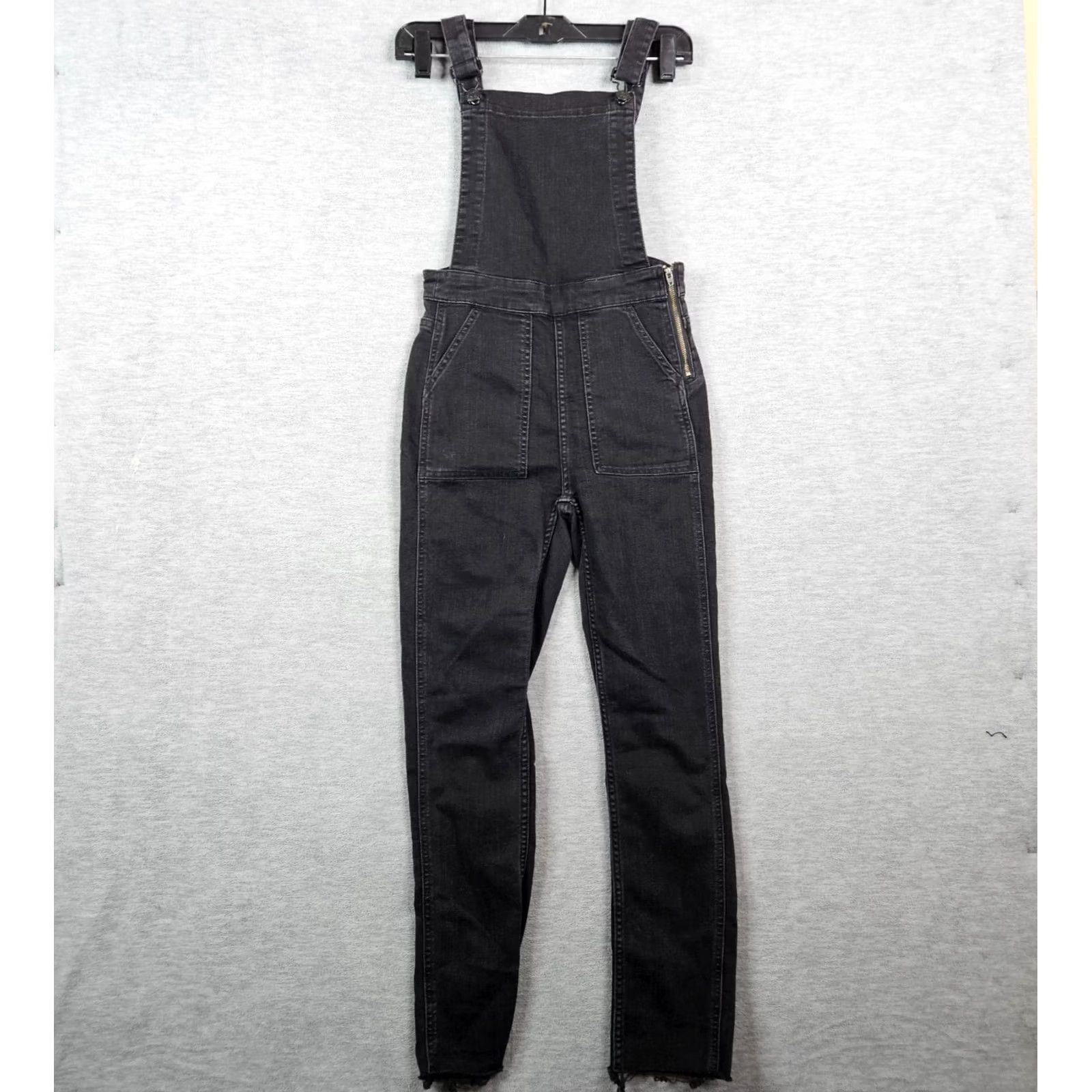 Madewell Madewell Women's Zipper Overalls Black Skinny Leg Dark Wash XS Denim One-Piece Regular Women Sundress? Size 26" / US 2 / IT 38 - 2 Thumbnail