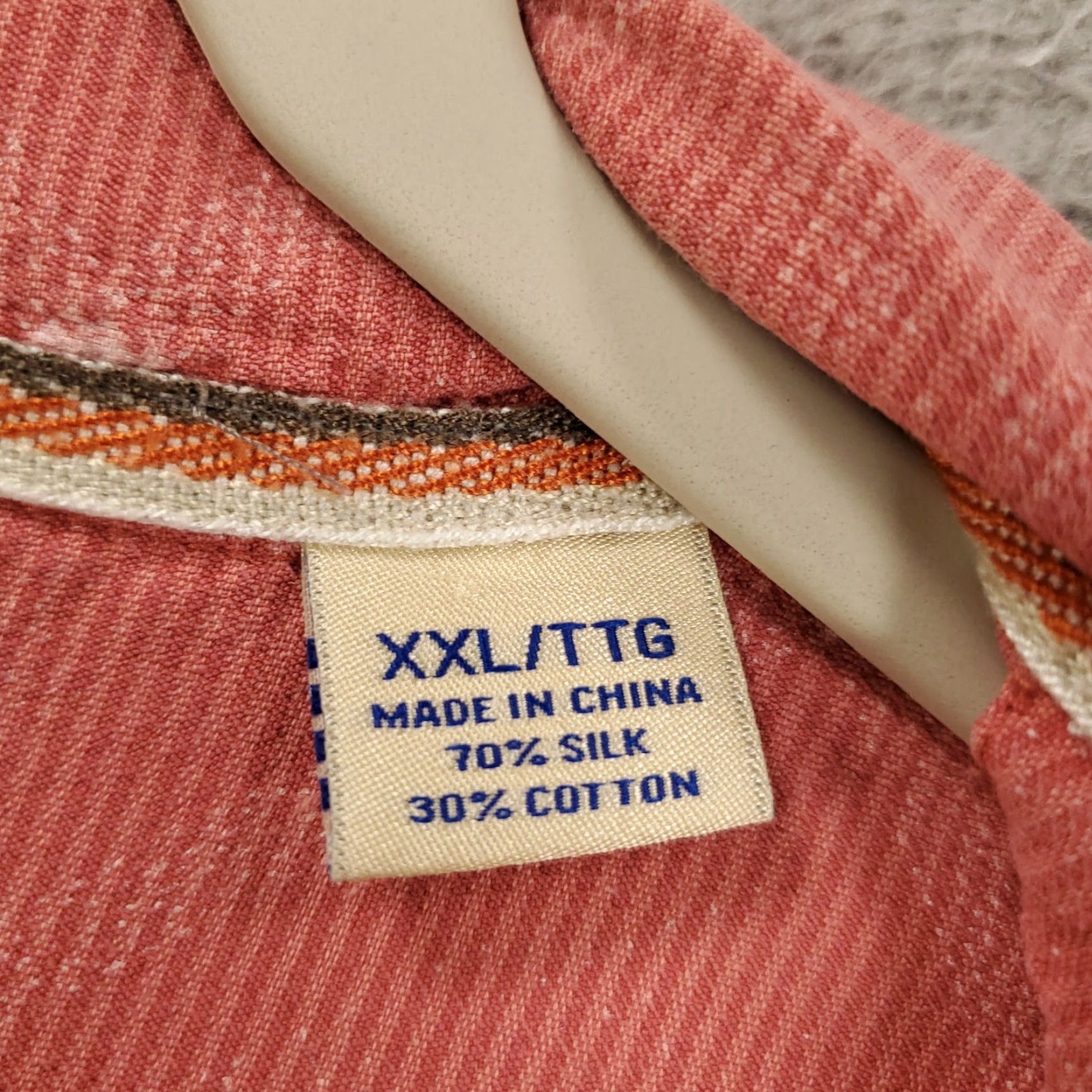 Tommy Bahama Tommy Bahama Silk Shirt Mens 2XL Pink Mauve Grid Plaid Casual Button-Up Short Sleeve Collared Hawaiian Beach Hawaii/Tropical Geometric Pattern Size US XXL / EU 58 / 5 - 5 Thumbnail