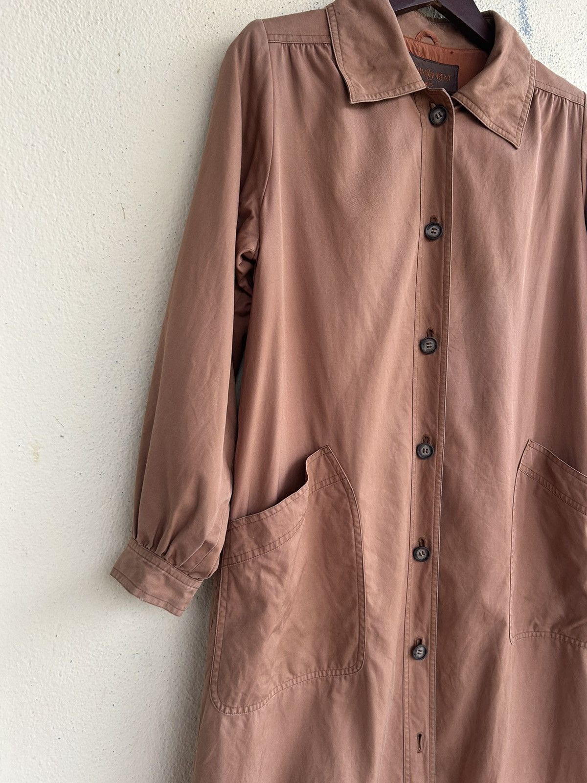 Yves Saint Laurent YSL Sunfaded Long Coat Size L / US 10 / IT 46 - 5 Thumbnail