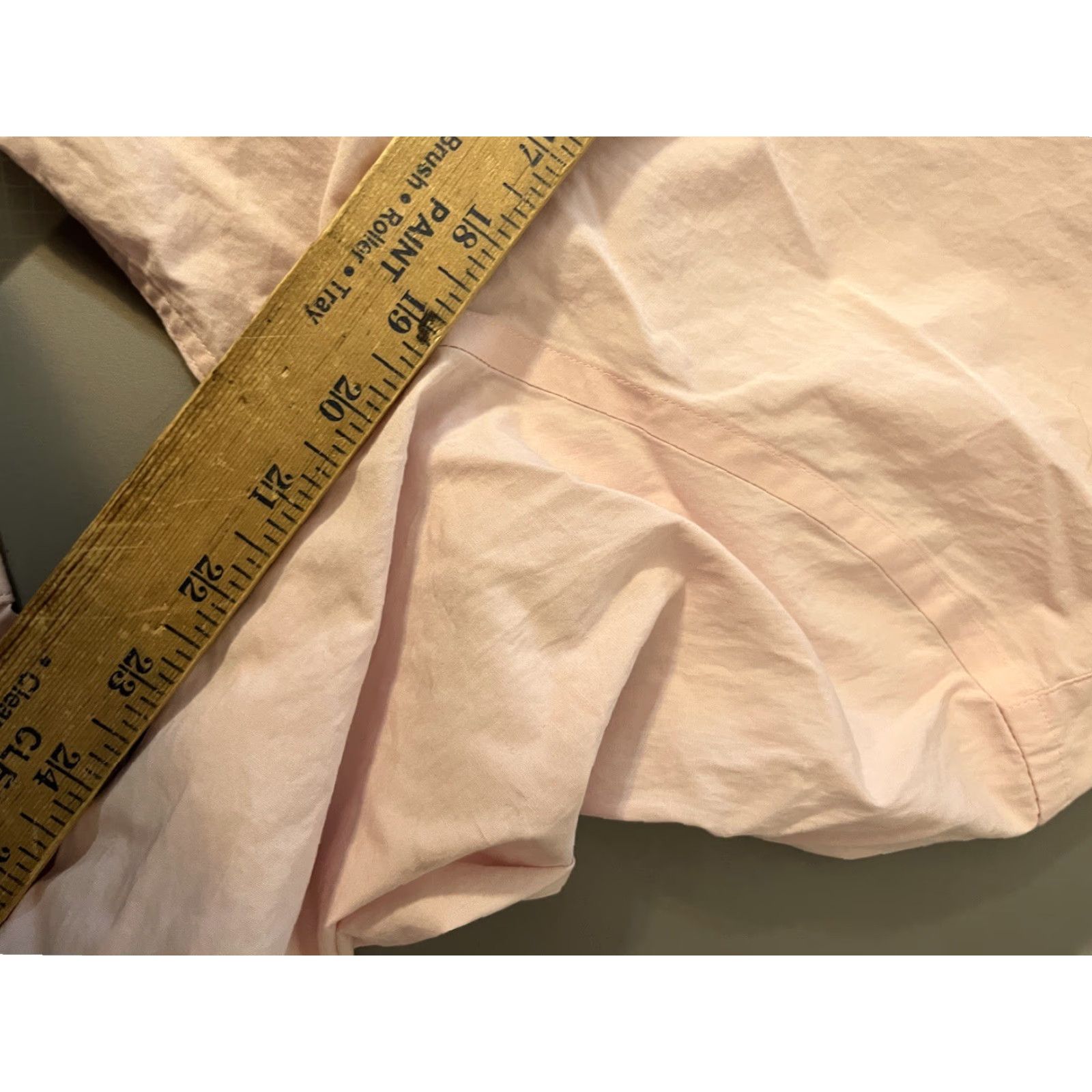 Express VINTAGE Express Men's Dress Shirt L Pink Solid Cotton Business Casual Workwear 90s Size 42R - 5 Thumbnail