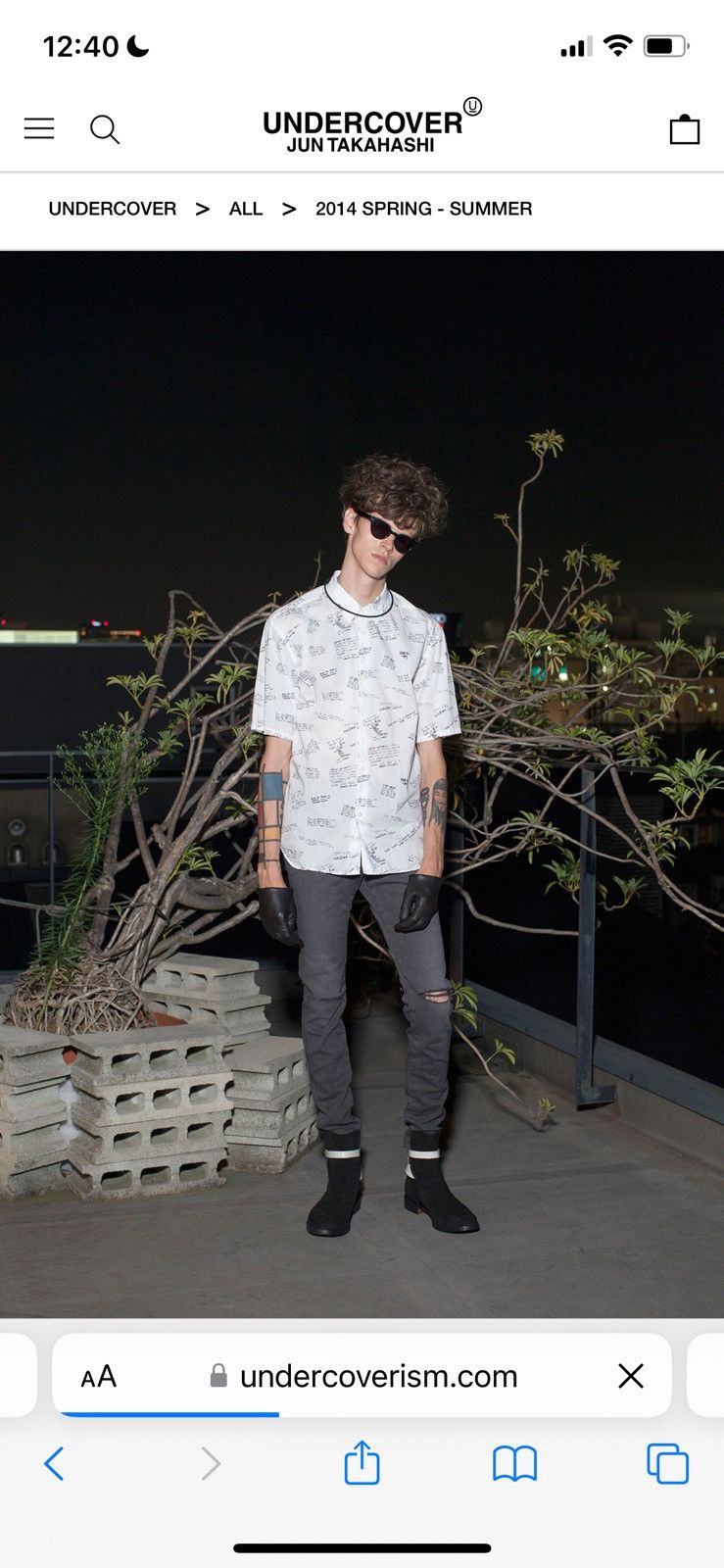 Undercover SS14 "GODOG" - Scribbled Lyrics Button Up T-shirt Size US M / EU 48-50 / 2 - 3 Thumbnail