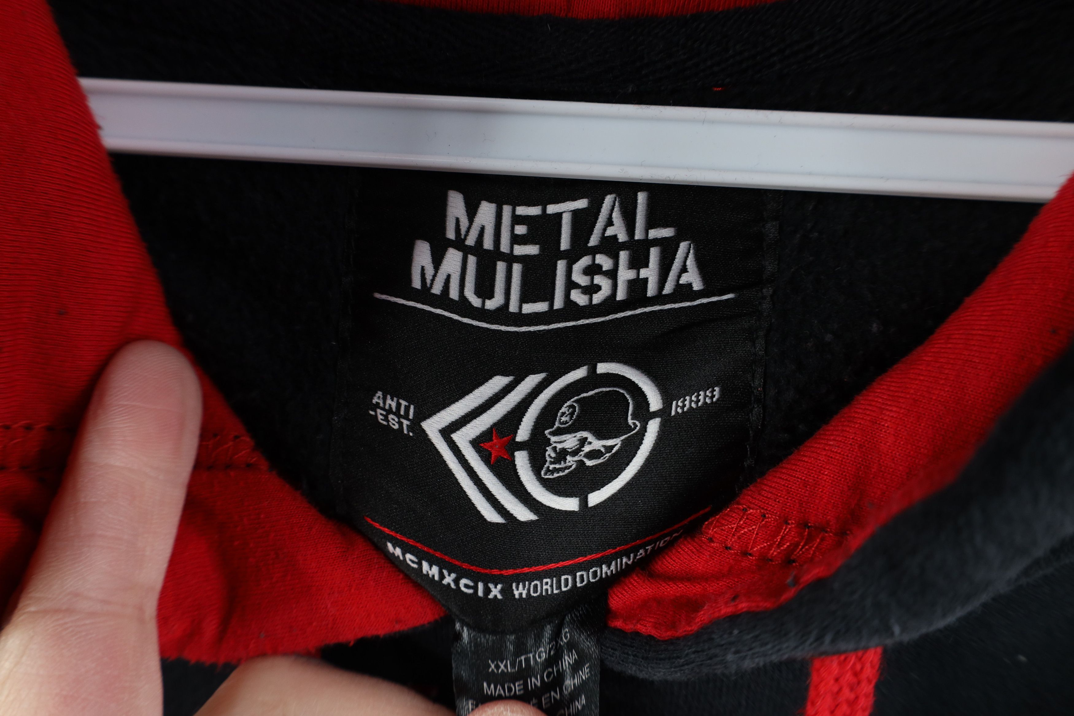 Vintage Vintage Metal Mulisha Spell Out Army Skull Hoodie Sweatshirt Size US XXL / EU 58 / 5 - 9 Thumbnail