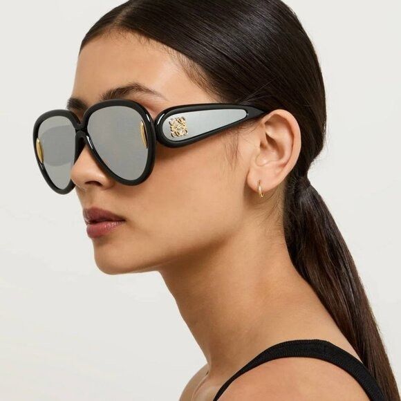 Loewe Loewe LW40132I 42E Sunglasses Shiny Orange Aviator Frame Size ONE SIZE - 4 Thumbnail