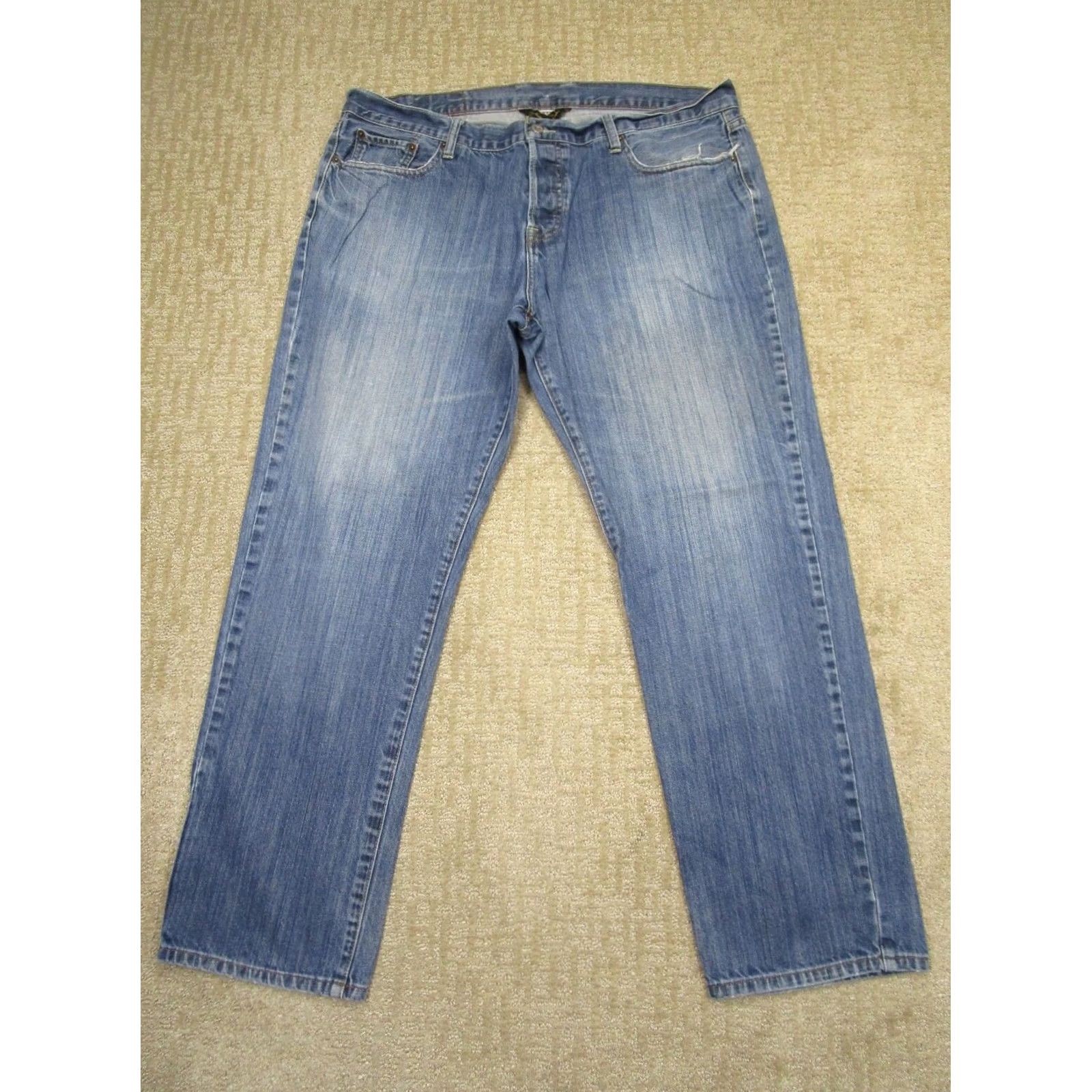 Lucky Brand Lucky Brand Jeans Men 40x32 Blue Button Fly 221 Original Fit Straight Pants Light Wash Size US 40 / EU 56 - 2 Thumbnail