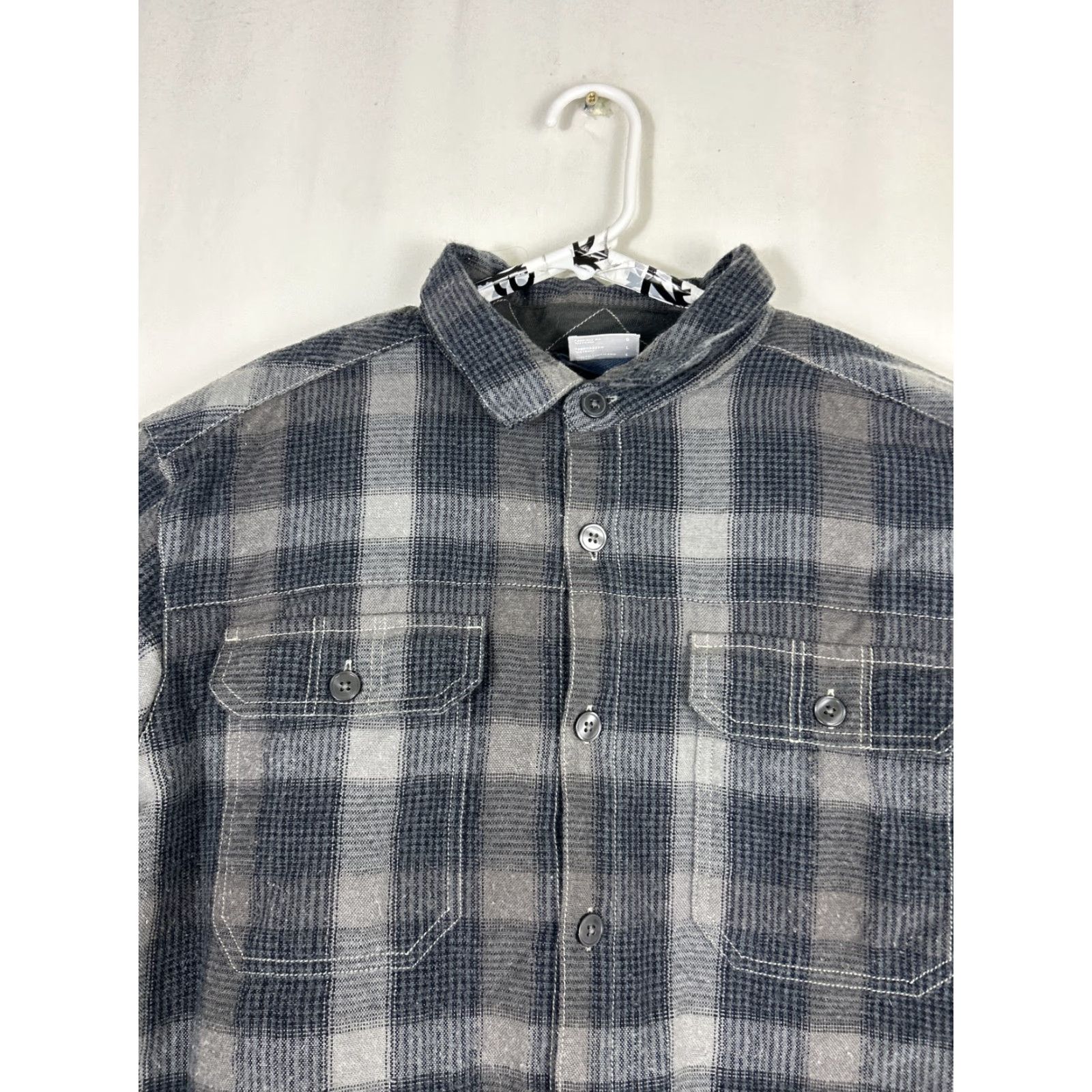 Vintage Columbia Shirt Mens Large Black Gray Plaid Flannel Button-Up Long Sleeve Size US L / EU 52-54 / 3 - 3 Thumbnail