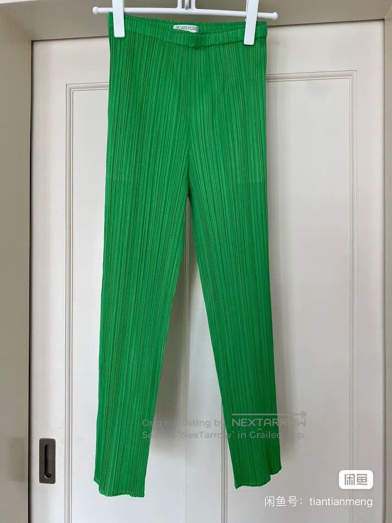 Issey Miyake Issey Miyake size:3 Green Trousers Size 31" - 1 Thumbnail