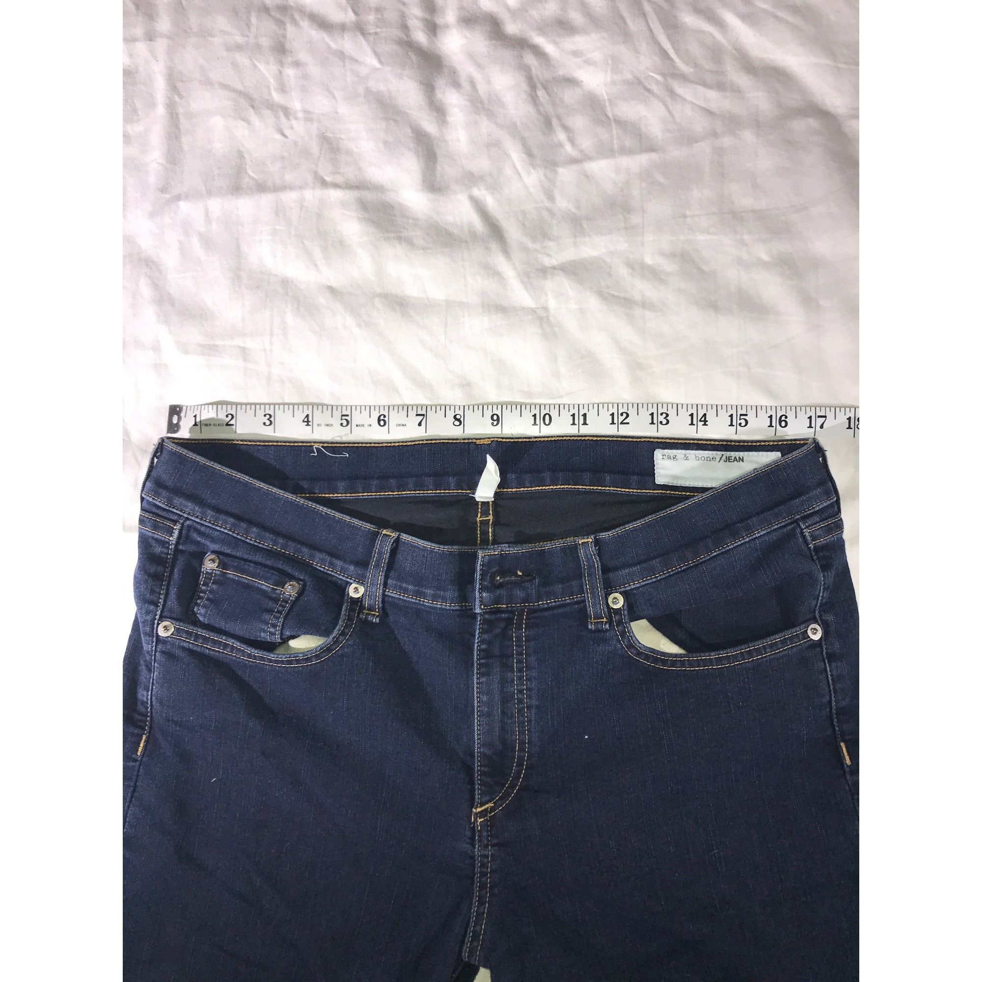 Rag & Bone Rag & Bone Women's Marlowe Blue Slim Fit Capri Je Size 32" / US 10 / IT 46 - 6 Thumbnail