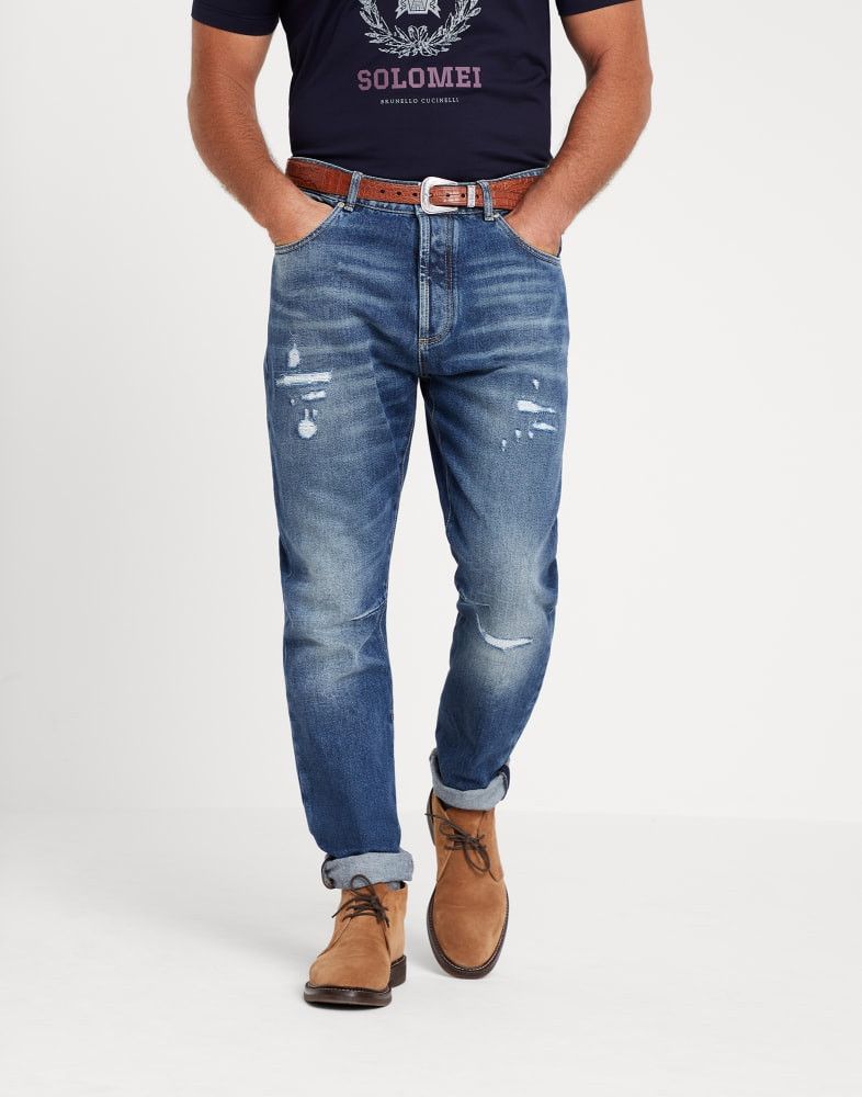 Brunello Cucinelli o1w1db10924 Denim Pants in Open Blue Size US 28 / EU 44 - 1 Preview