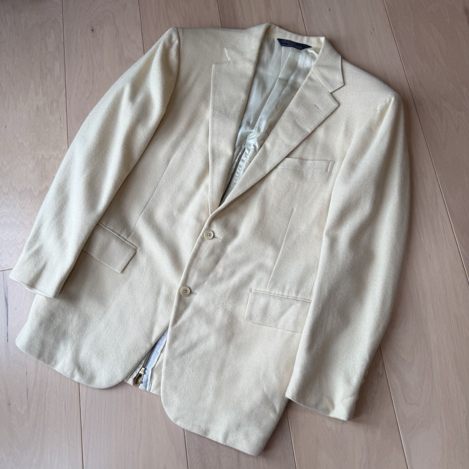 Polo Ralph Lauren × Vintage Vintage Polo Ralph Lauren Cashmere Blazer 40R Minimalist Size 40R - 11 Thumbnail