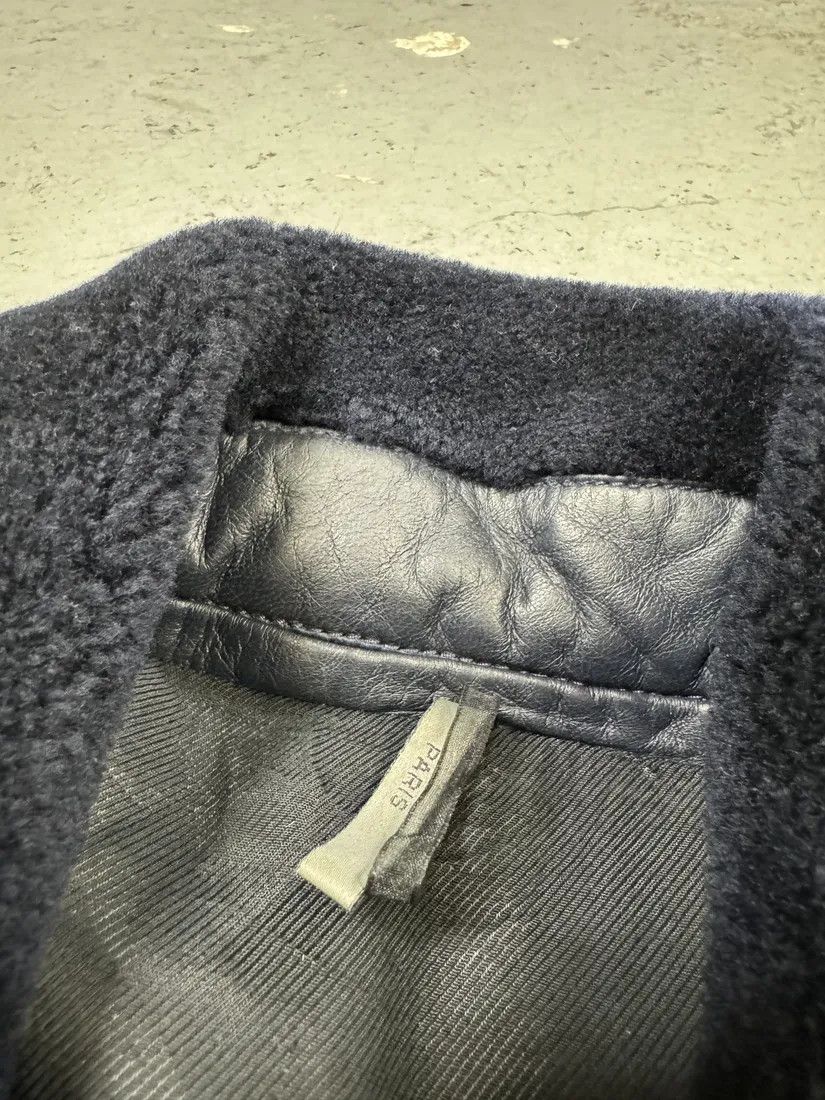 Designer × Dior × Vintage FW2013 Dior Navy Asymmetrical Lambskin Leather Bomber Jacket by Kris Van Assche Size US M / EU 48-50 / 2 - 14 Thumbnail