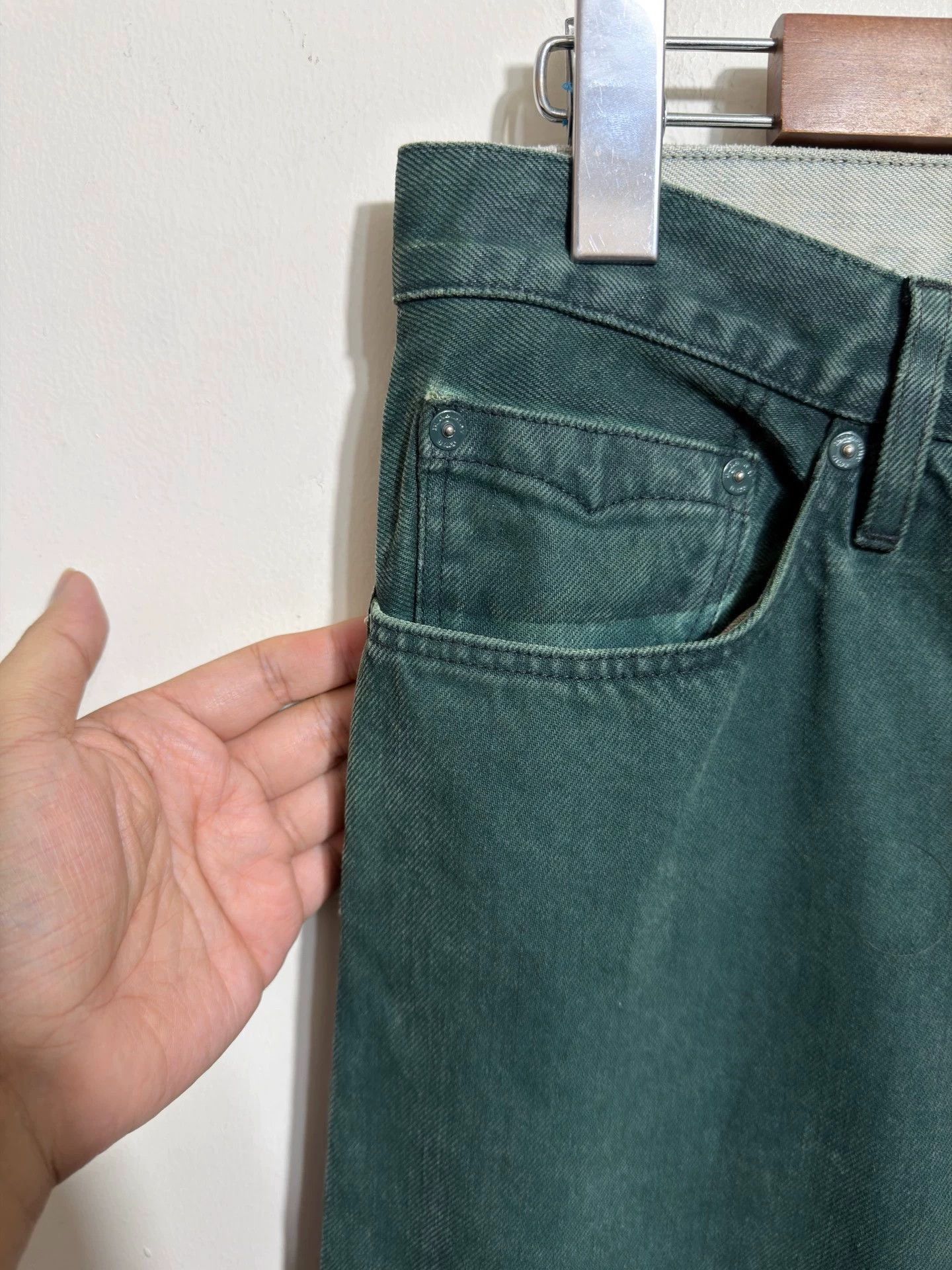Burberry Green Denim Pants Size 32 Size US 26 / EU 42 - 3 Thumbnail