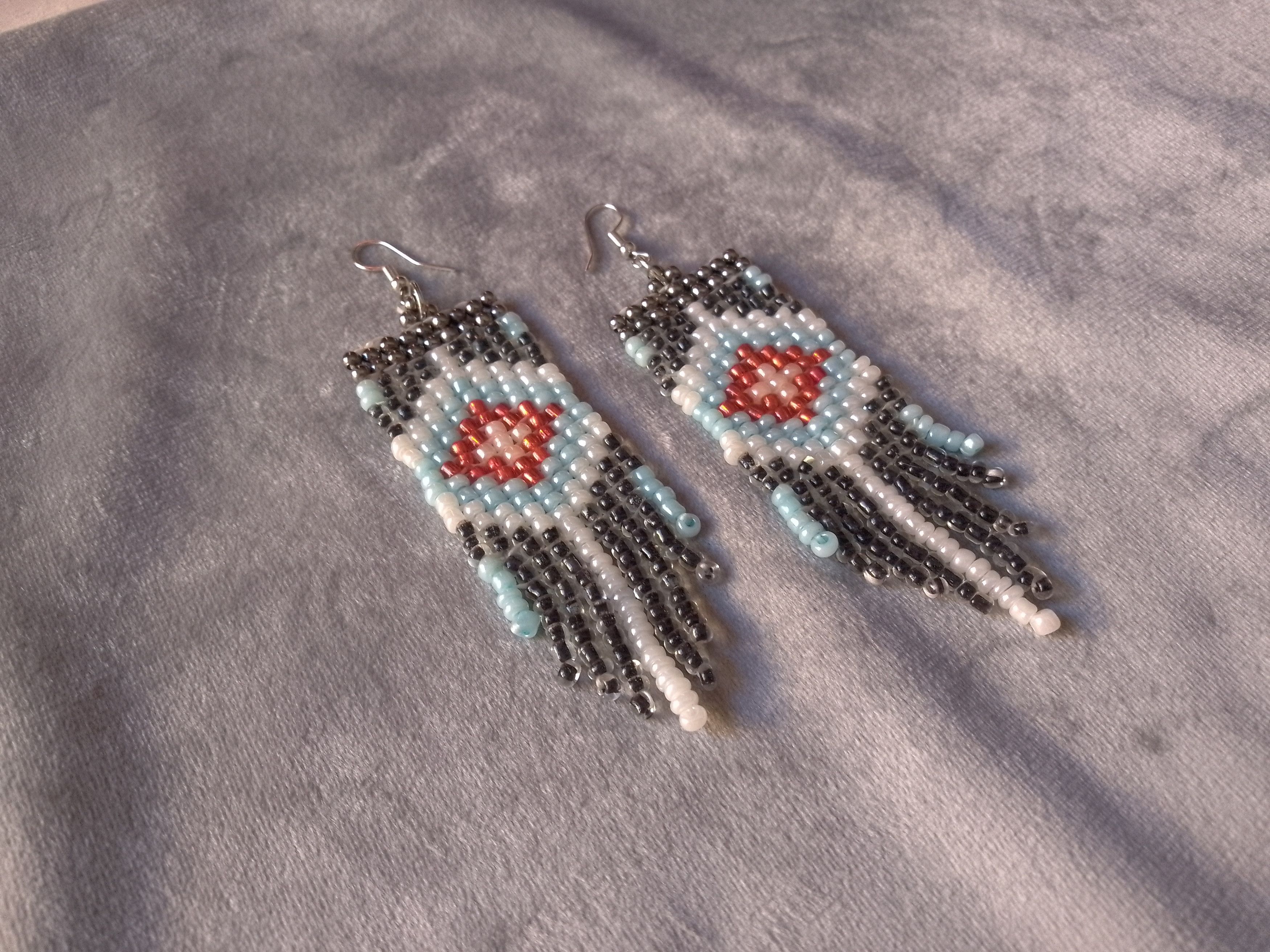 Handmade Earrings Ethnic Black Tribal Native Americans Style Bangs Size ONE SIZE - 4 Thumbnail