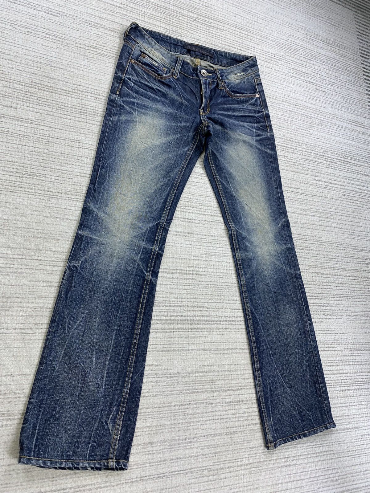 If Six Was Nine × Japanese Brand × Vintage Vintage Flare Tbj Nearby Distressed Denim Jeans Size US 27 - 3 Thumbnail