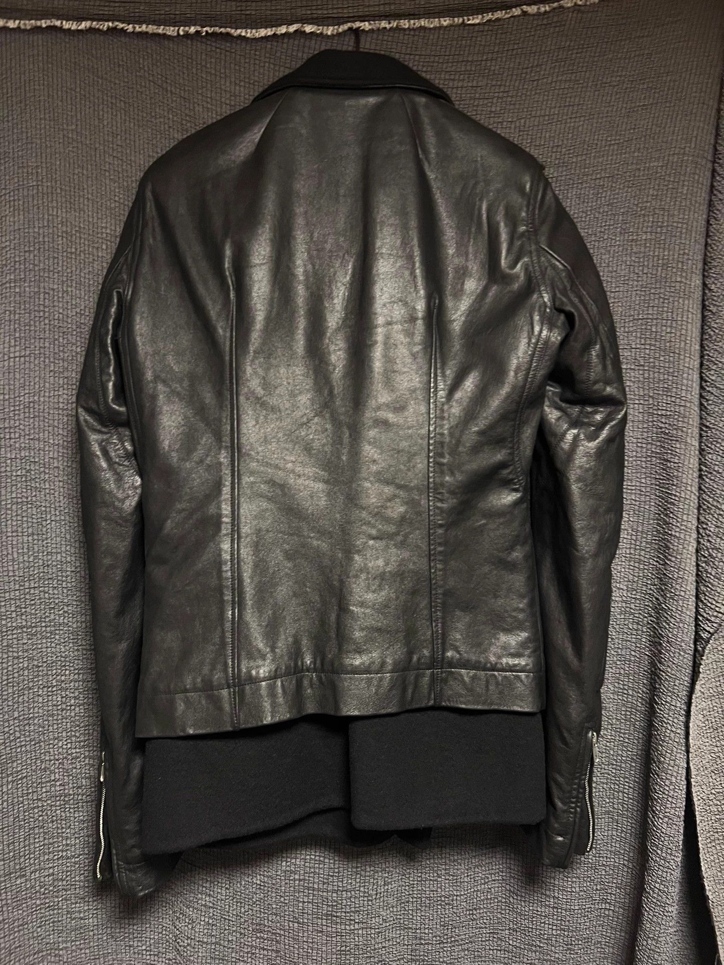 Rick Owens Rick Owens Main Line Shearling Jacket with Diagonal Zipper Size US L / EU 52-54 / 3 - 2 Thumbnail