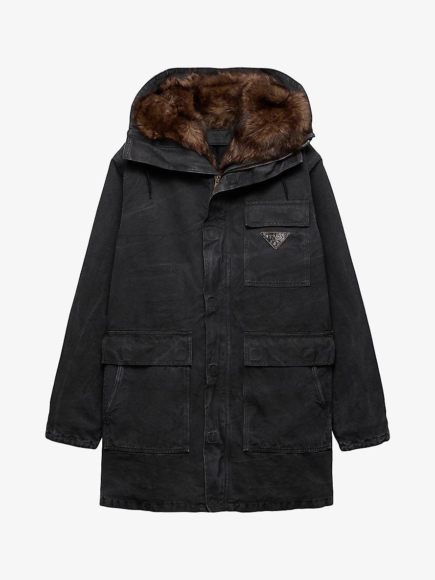 Prada o1bcso1str1025 Canvas Jacket in Black Size US S / EU 44-46 / 1 - 1 Thumbnail