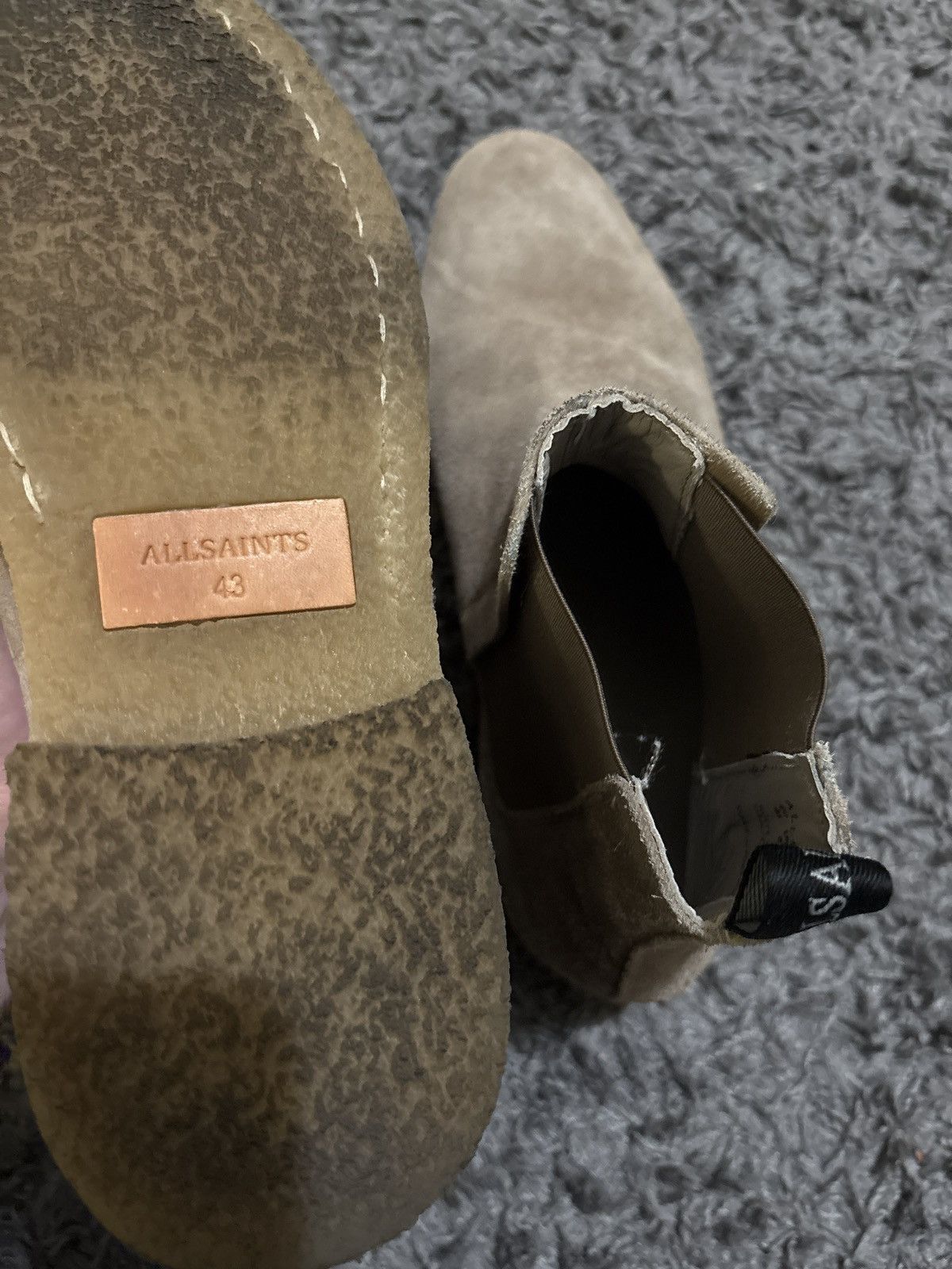 Allsaints Allsaints Tan Suede Chelsea Boots Size US 10 / EU 43 - 6 Thumbnail