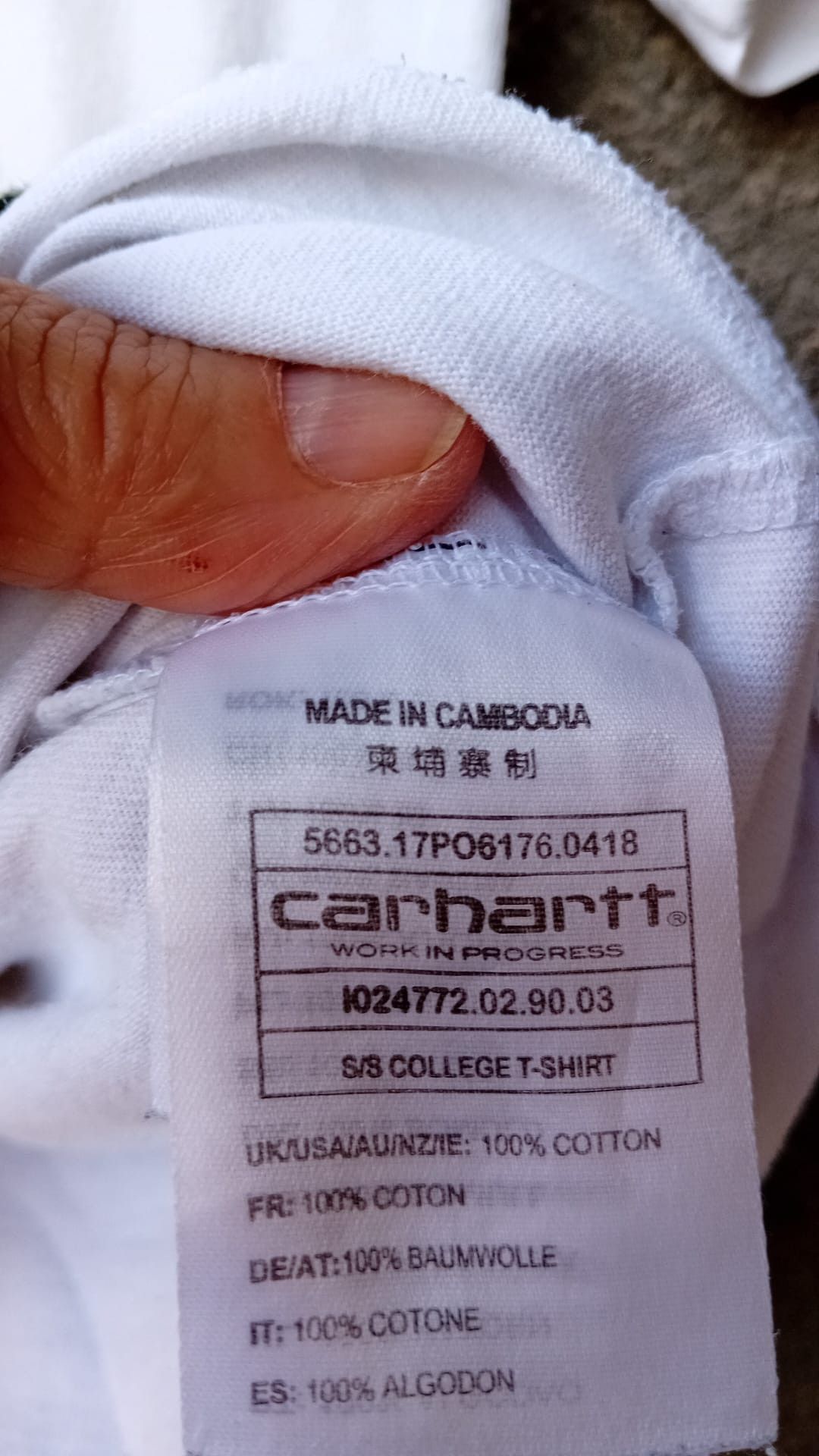 Carhartt Carhartt WIP S/S College T-shirt sz XS Size US XS / EU 42 / 0 - 3 Thumbnail