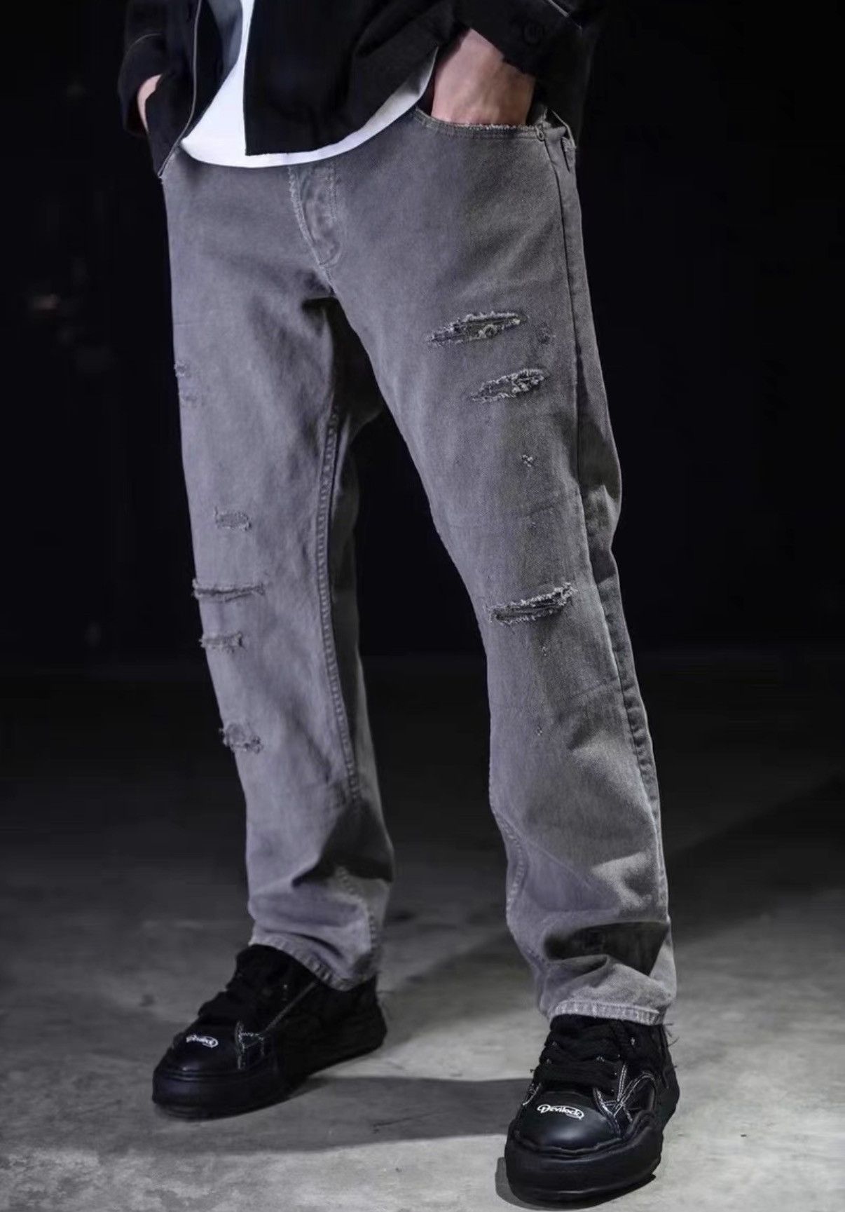 Visvim VISVIM FLUXUS 10 SERGE CRASH - Destroyed Denim Jeans Size US 34 / EU 50 - 4 Thumbnail