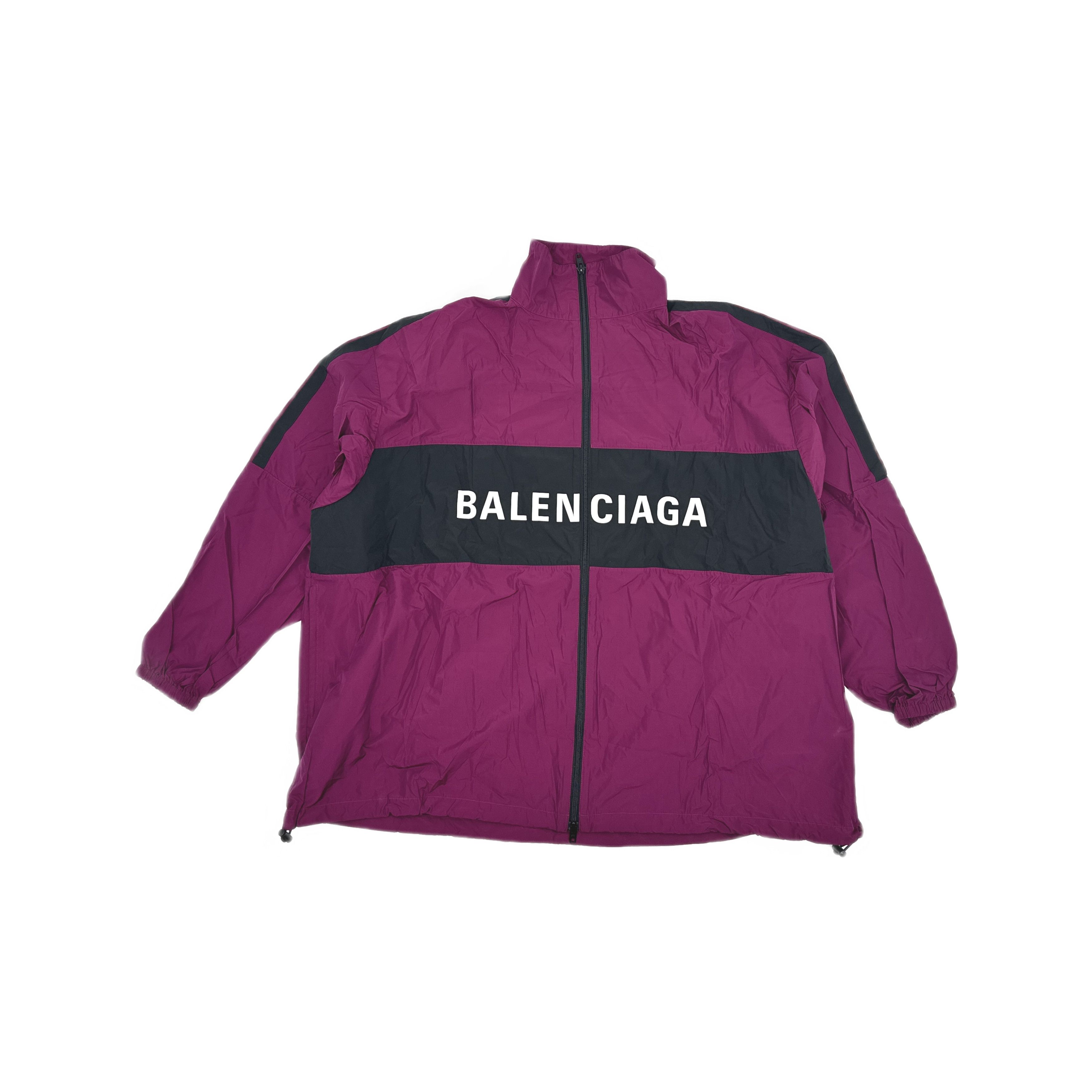 Balenciaga Balenciaga Purple Logo Zip Jacket Size 34 Size XS / US 0-2 / IT 36-38 - 1 Thumbnail