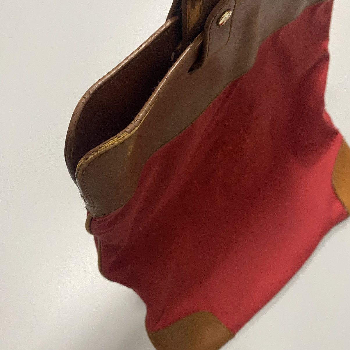 Burberry Burberry Red Leather Stowell Roll Up Tote Bag Shopper Size ONE SIZE - 7 Thumbnail
