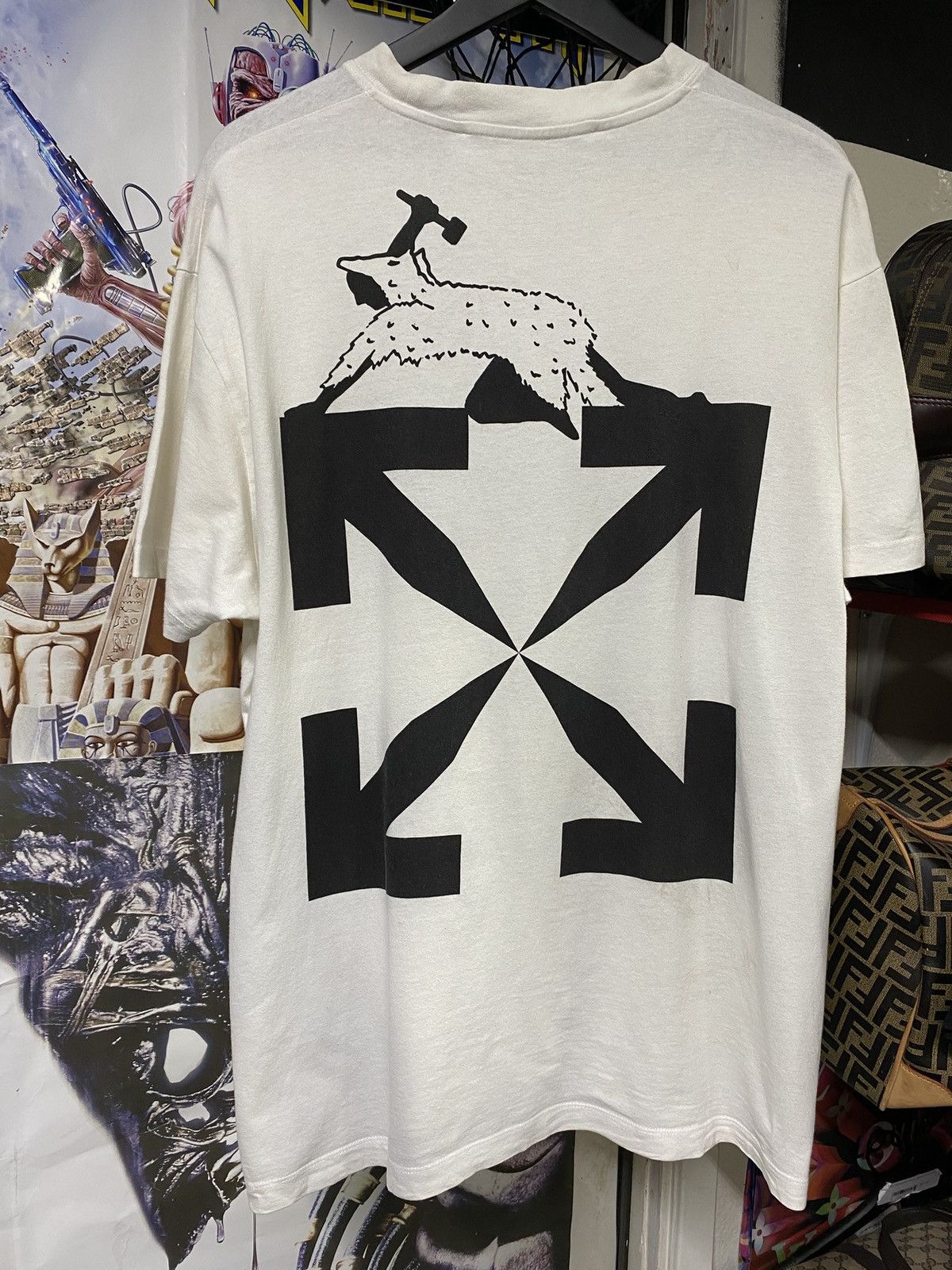 Off-White Virgil Abloh World Caterpillar White Shirt XLarge