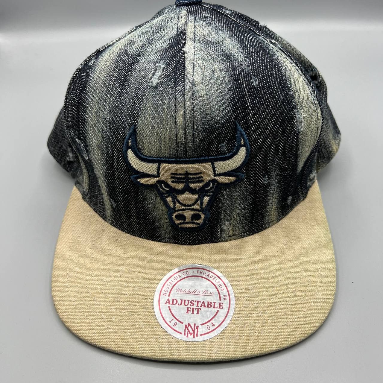 Mitchell & Ness Chicago Bulls Hat Men Denim NBA Snap Back Cap Size ONE SIZE - 1 Thumbnail