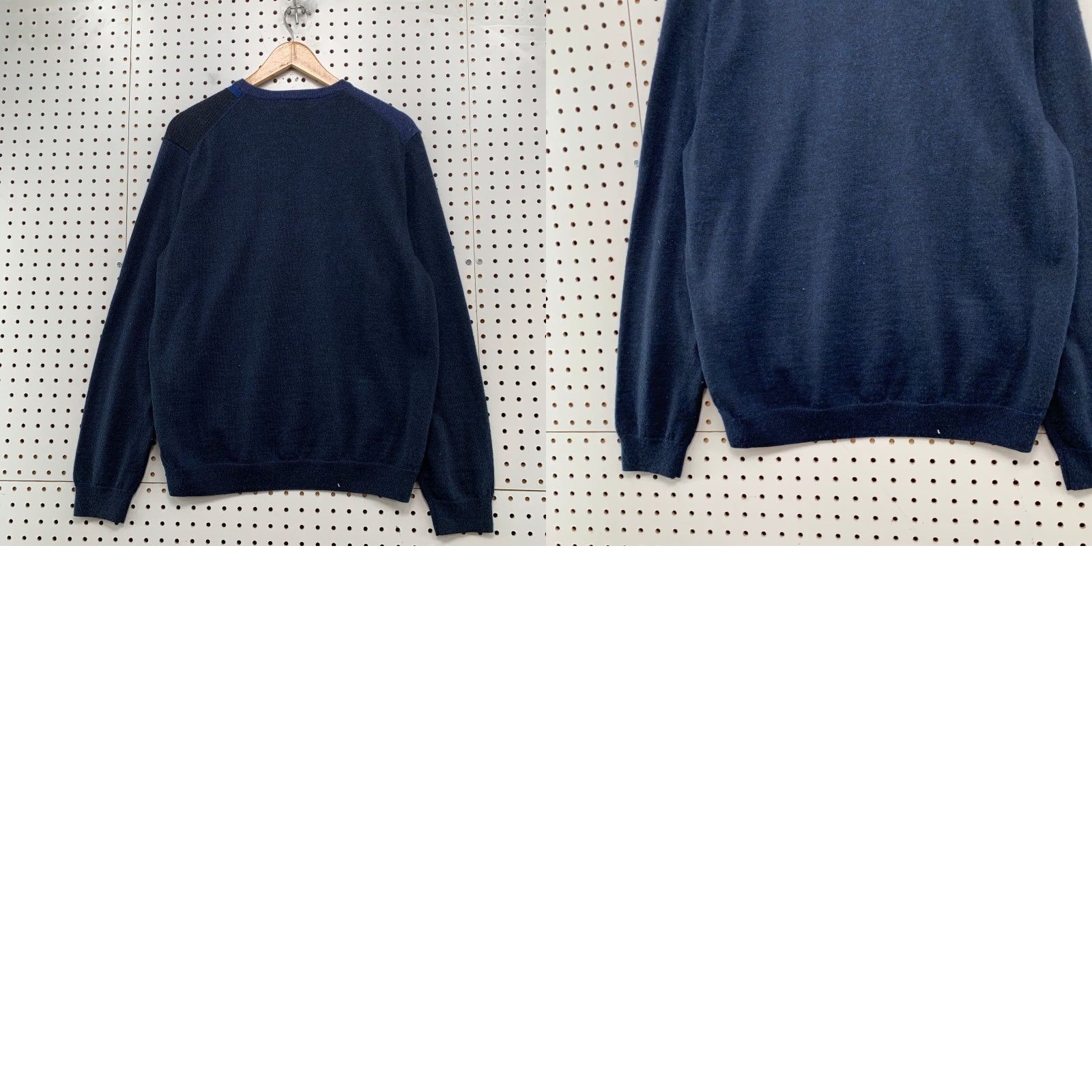 Calvin Klein Calvin Klein Mens Large Blue Merino Wool Lightweight Casual Sweater Wool Blend Knit Pullover Crew Neck Long Sleeve Solid 60s? Size US L / EU 52-54 / 3 - 9 Thumbnail