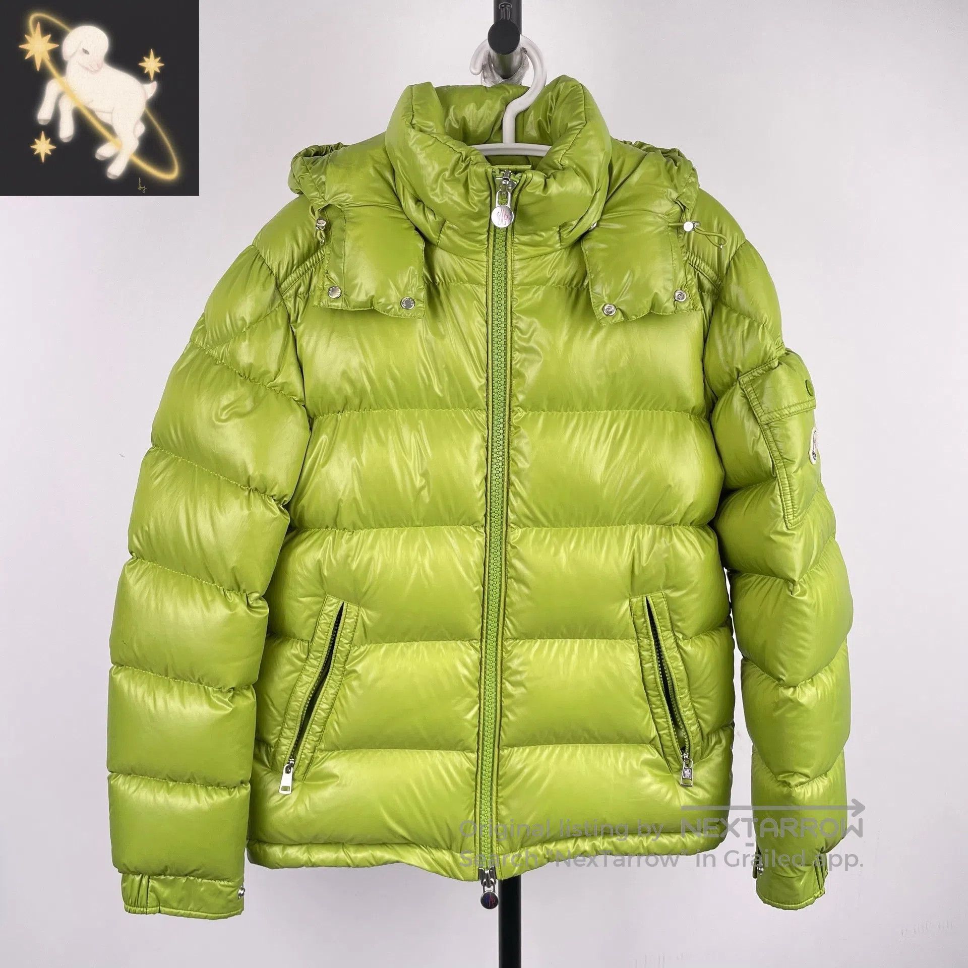 Moncler Moncler Avocado green down jacket| Size S / US 4 / IT 40 - 1 Thumbnail