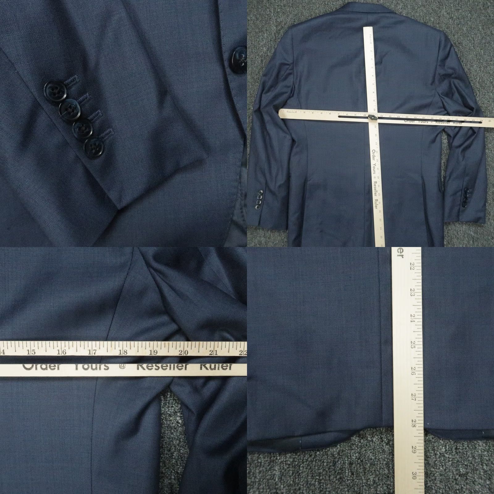 Peter Millar Peter Millar Blazer Mens Blue 40R Wool Single-Breasted Sport Coat Jacket Size 40R - 8 Thumbnail