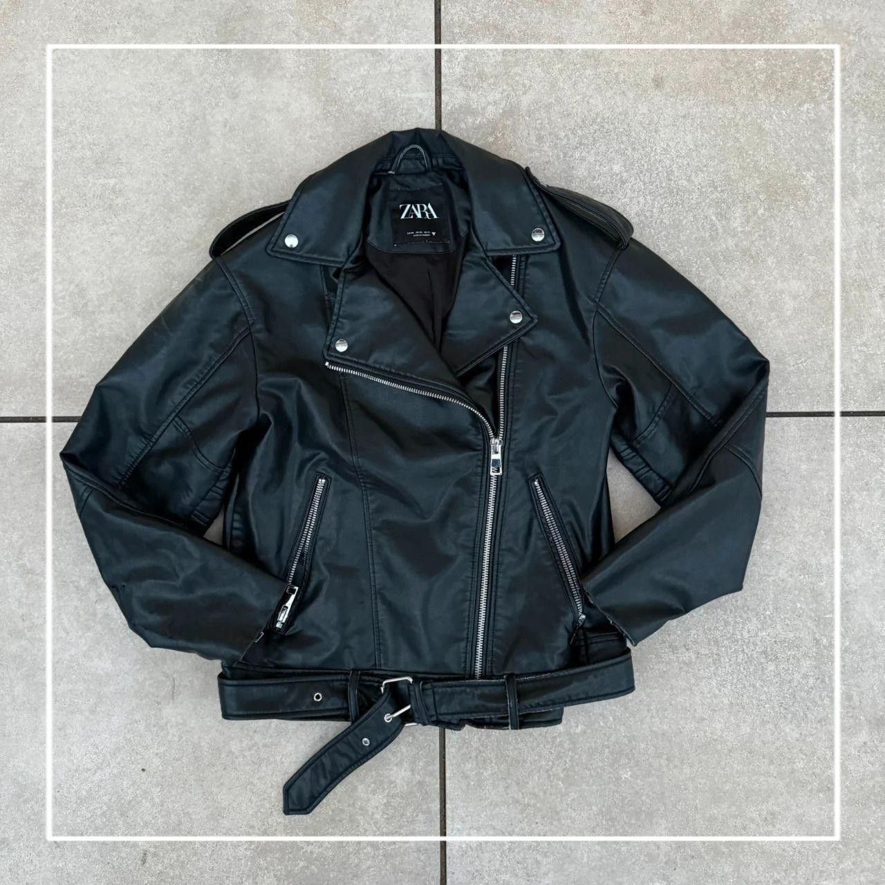 Zara Zara Biker Jacket Leather Black Size US S / EU 44-46 / 1 - 1 Thumbnail
