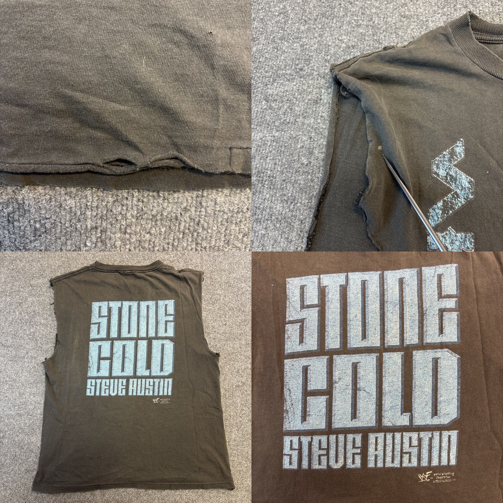 Vintage VINTAGE Titan Stone Cold Steve Austin T Shirt Men XL Black Sleeveless 90s Sports Mens Size US XL / EU 56 / 4 - 8 Thumbnail