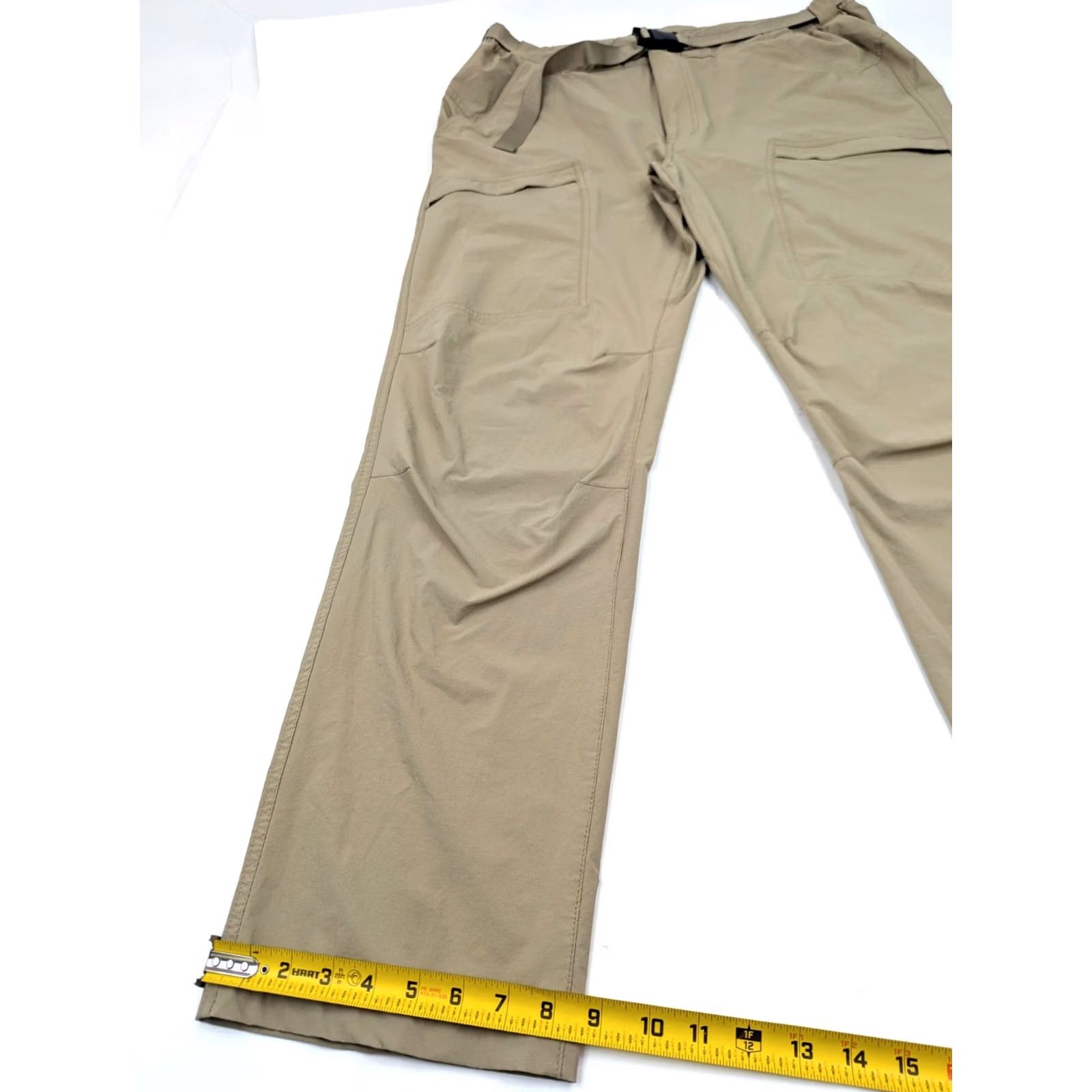 Vintage Free Soldier Cargo Pants Men 38 Beige Quick Dry Stretch Cargo Pocket Belted 38x31 Regular Waist Inseam 31 Size US 38 / EU 54 - 2 Thumbnail