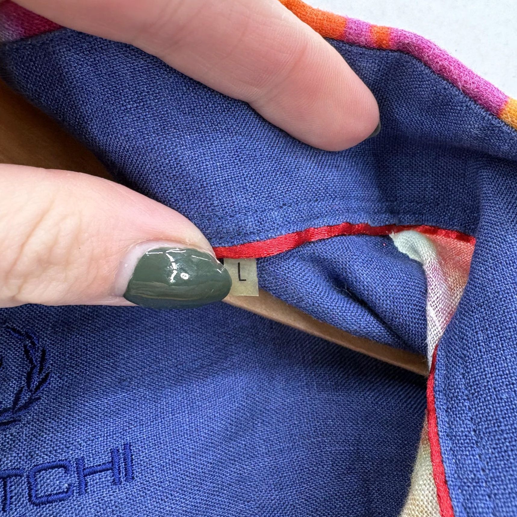 BUGATCHI Bugatchi Shirt Mens Large Multicolor Linen Short Sleeve Abstract Button Up Art Size US L / EU 52-54 / 3 - 5 Thumbnail