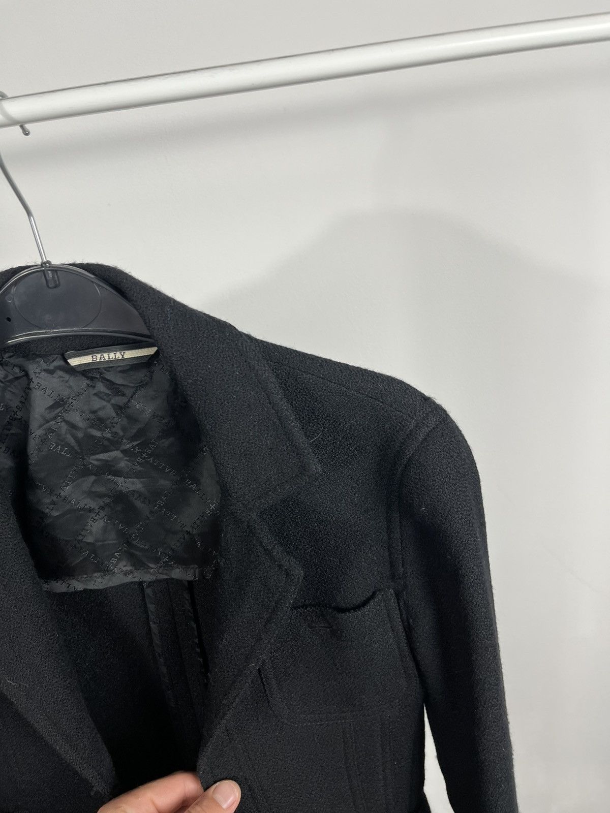 Bally Bally Made in Italy Black Wool Blazer Jacket Size S / US 4 / IT 40 - 6 Thumbnail