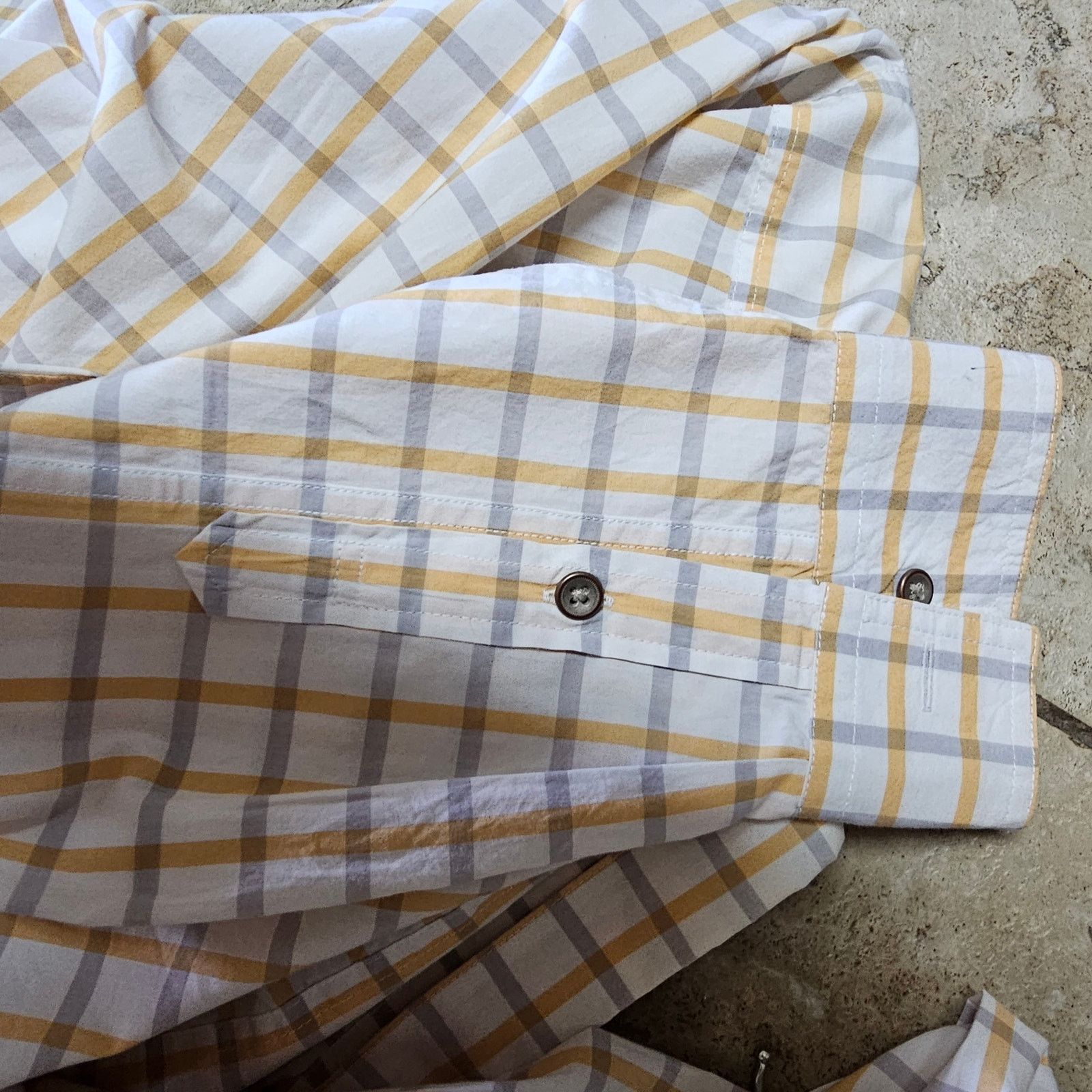 Pronto Uomo BLUE Pronto Uomo Mens Button Up Plaid Shirt Size Large Size US L / EU 52-54 / 3 - 4 Thumbnail
