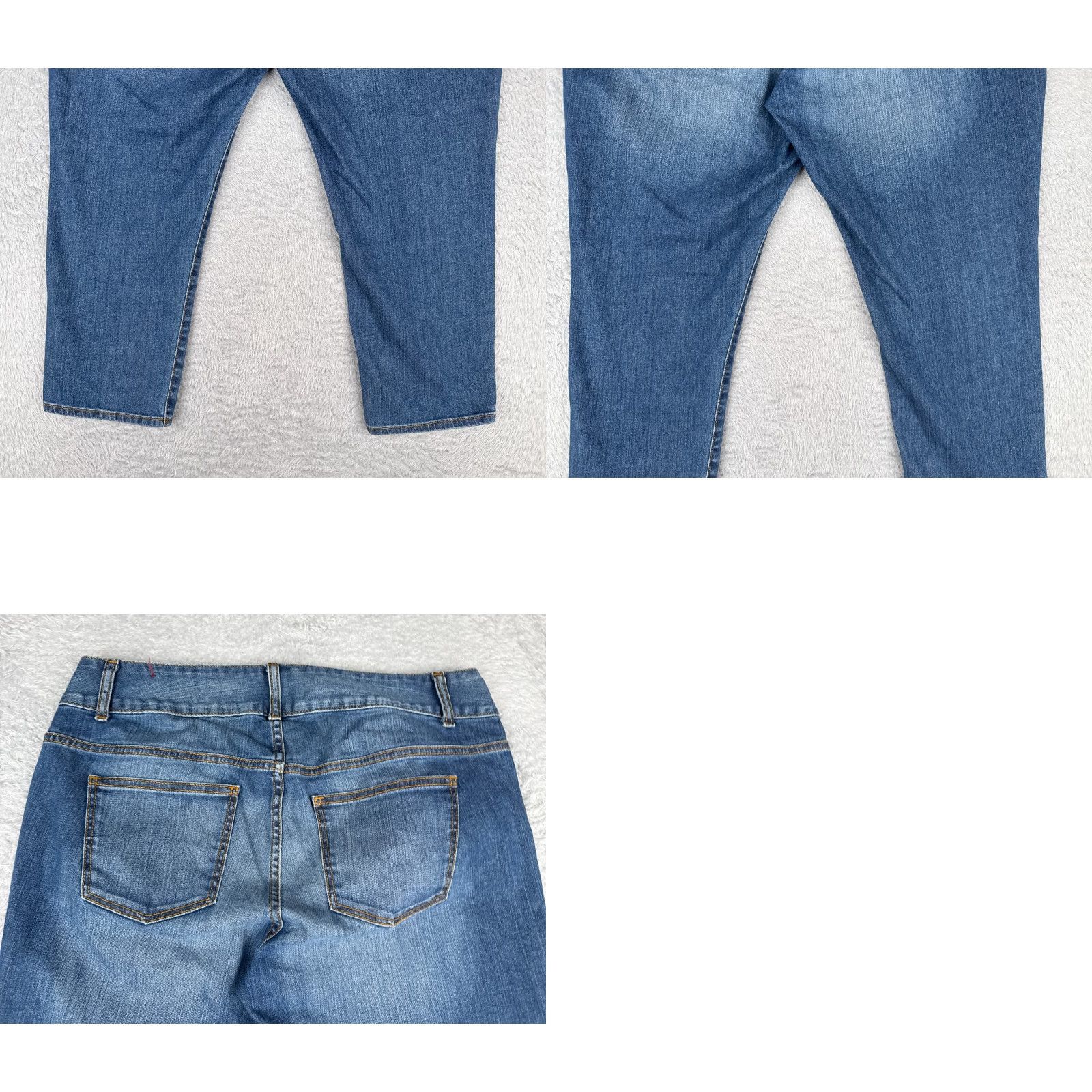 Talbots Talbots Jeans Womens 14W Blue Denim Capri Crop 34x23 Mid 8.5-10.5 in Cotton Blend Button Zip Pockets Logo 5-Pocket Regular 23 in Inseam Size 36" / US 14 / IT 50 - 10 Thumbnail