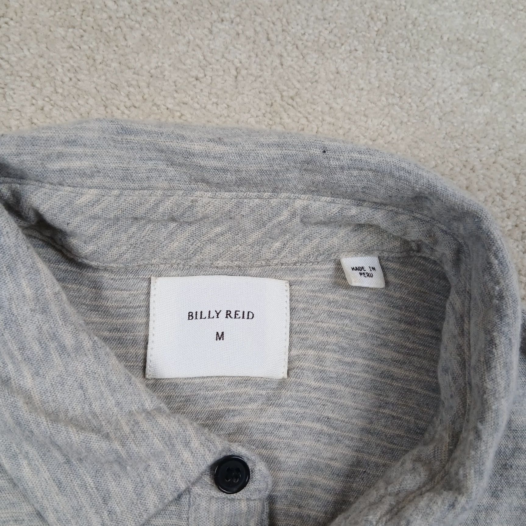 Billy Reid Billy Reid Polo Shirt Mens Medium Gray Cashmere Cotton Knit Long Sleeve Casual Workwear Golf Preppy Vinyl? Size US M / EU 48-50 / 2 - 5 Thumbnail