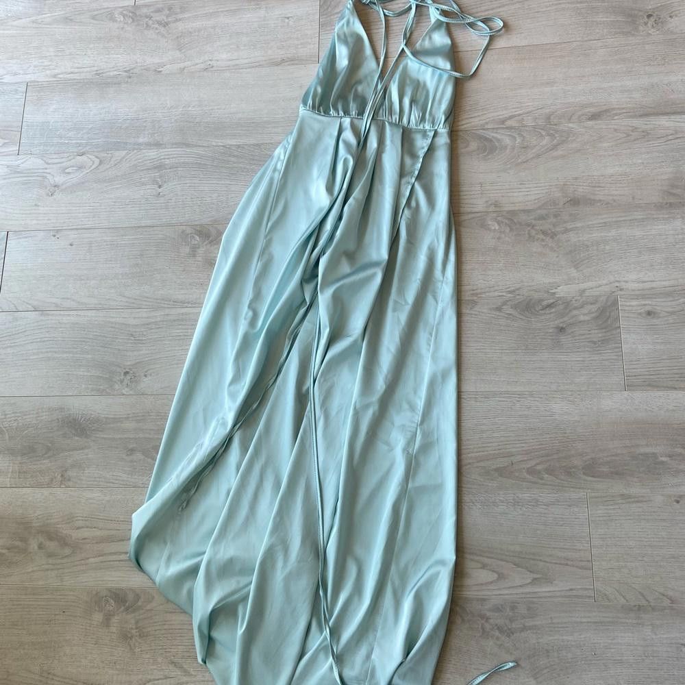 Designer Shareen Collection Blue Maxi Dress Size M / US 6-8 / IT 42-44 - 1 Thumbnail