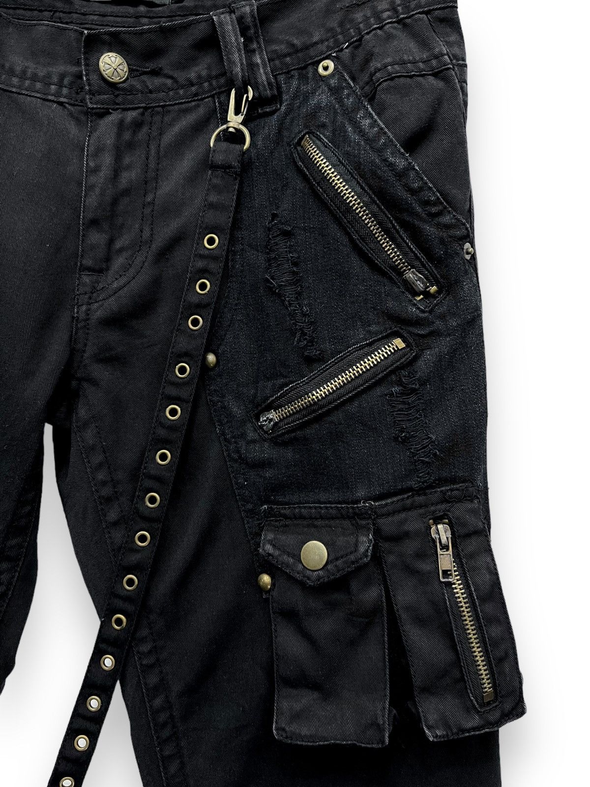 KMRii × Le Grande Bleu (L.G.B.) × Seditionaries 💥🔥MIDAS Seditionaries Punk Bondage Multipocket FLARE Pants Size US 31 - 10 Thumbnail