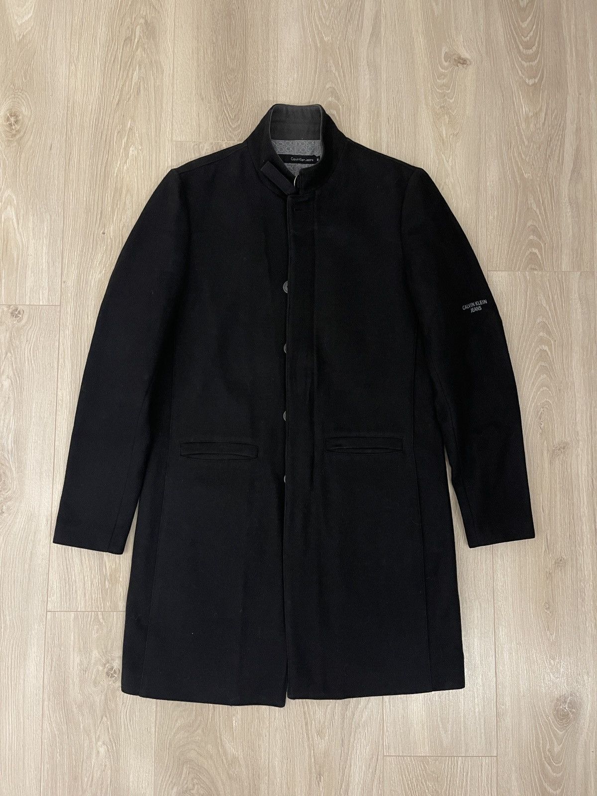 Calvin Klein Calvin Klein wool coat overcoat black men’s Size US M / EU 48-50 / 2 - 6 Thumbnail
