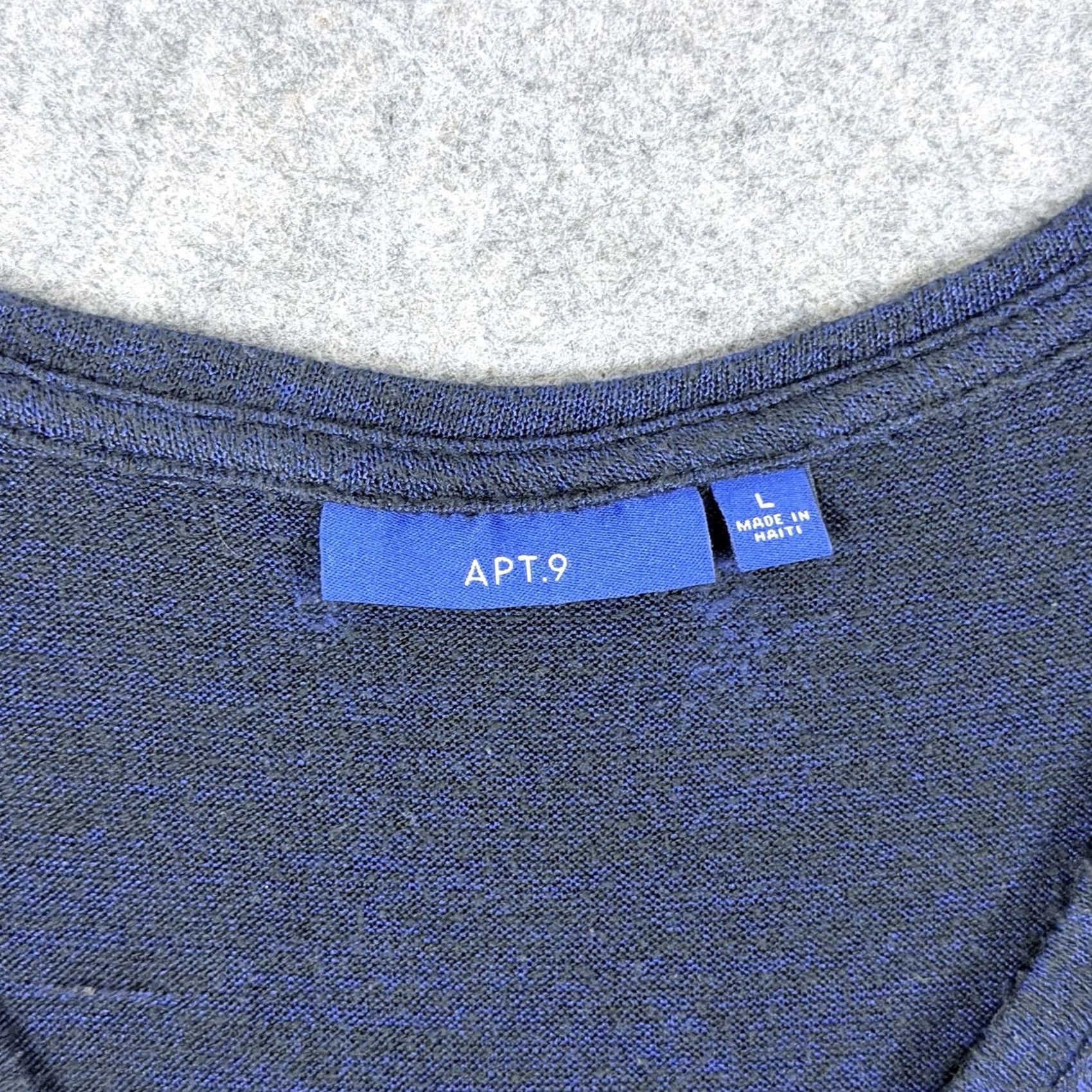 Apt. 9 Apt. 9 T-Shirt Short Sleeve Navy Blue Women Size L Casual Lightweight Shirt Size L / US 10 / IT 46 - 3 Thumbnail