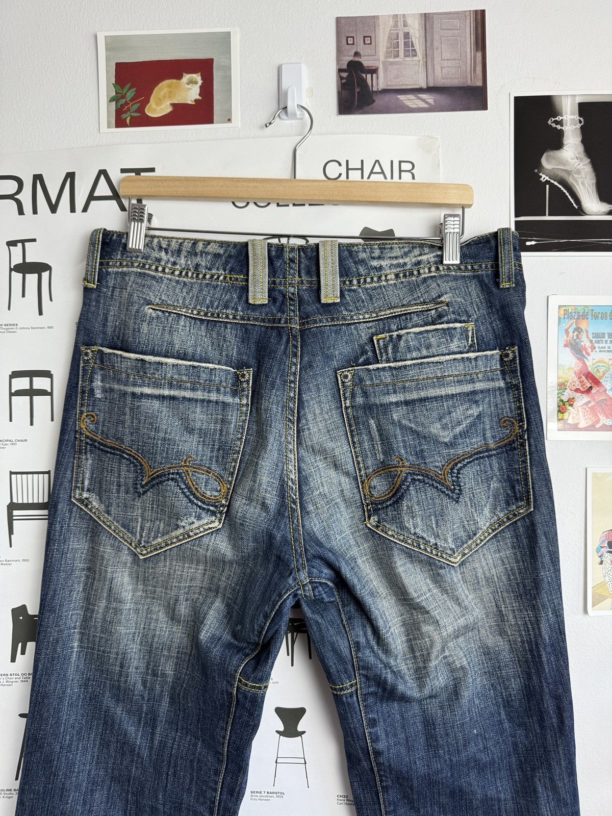 Other Vintage y2k avantgarde Archive Japanese style denim pants 32 Size US 32 / EU 48 - 7 Thumbnail