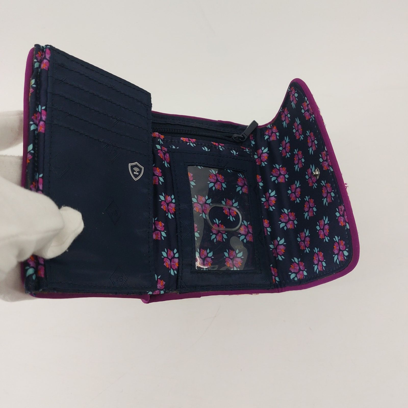 Vera Bradley Vera Bradley Purple RFID Riley Compact Wallet Trifold Casual Size ONE SIZE - 4 Thumbnail
